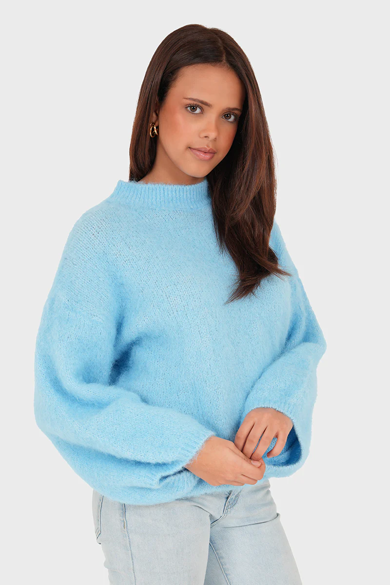 "Ame" sweater sky blue - Image 2