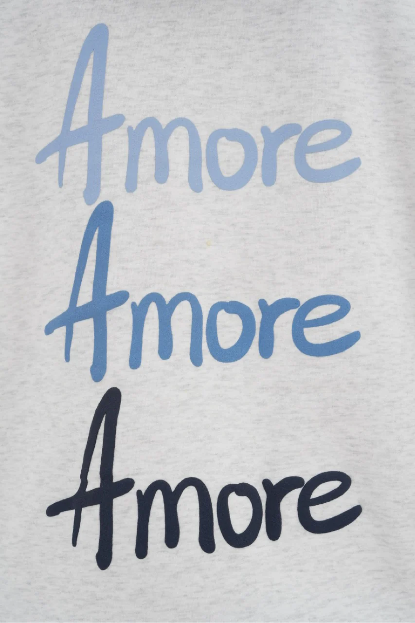 "Amore" hoodie grey - Image 5