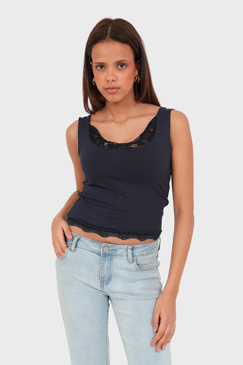 "Anna" top navy - Image 5