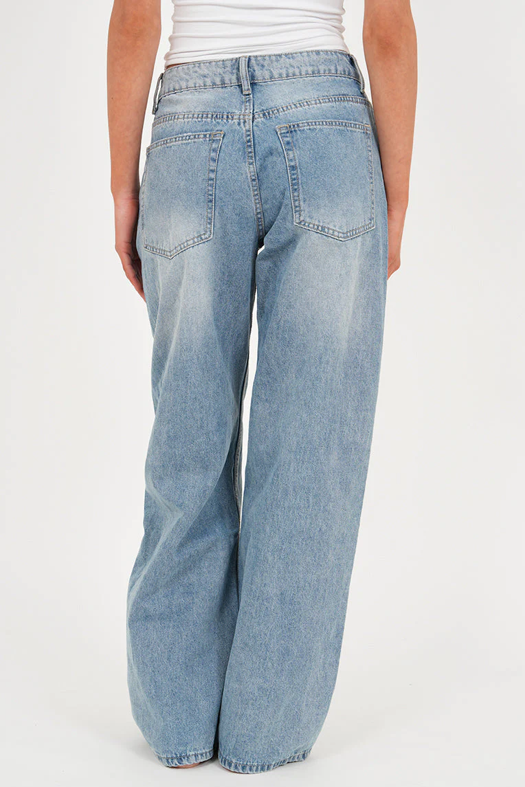 "Austin" wide leg jeans light blue - Image 5