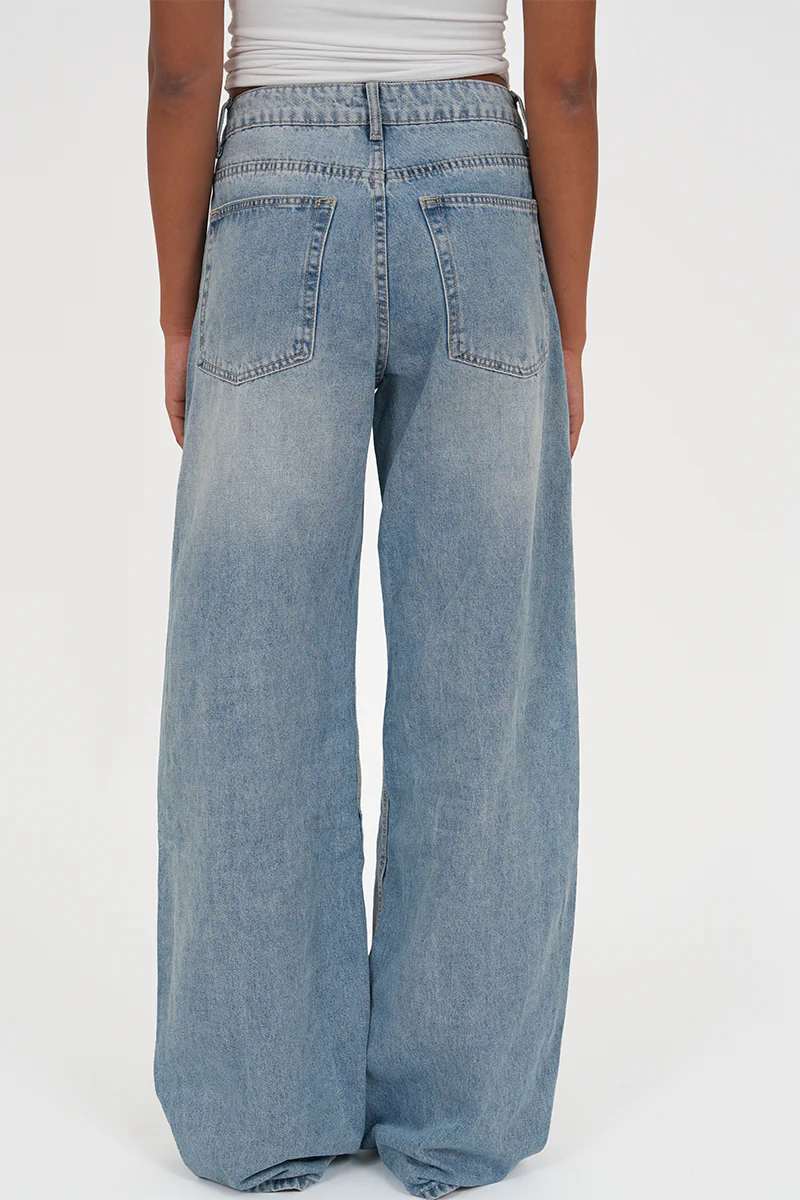 "Austin" wide leg jeans light blue tall - Image 7