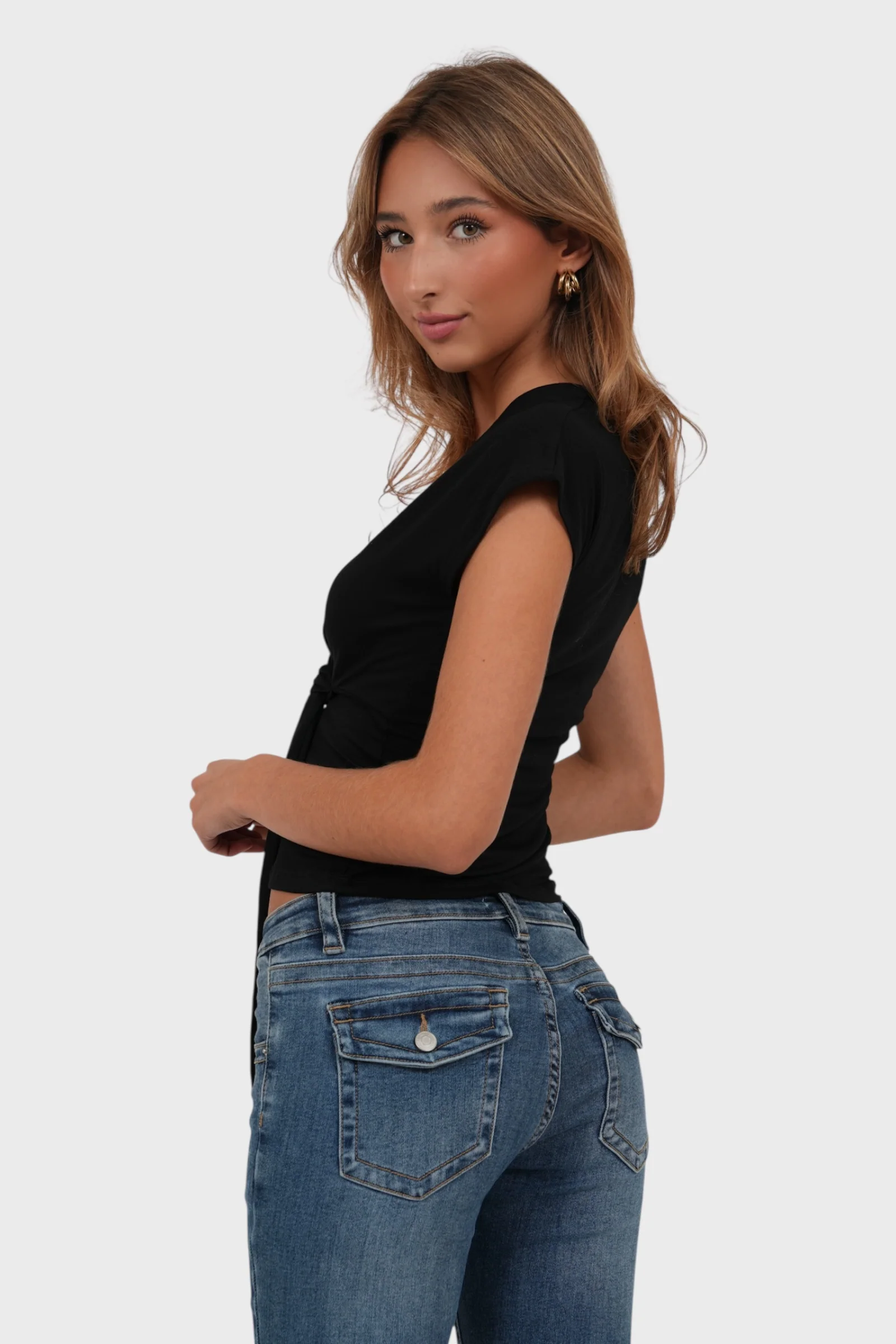 "Aya" top black - Image 3