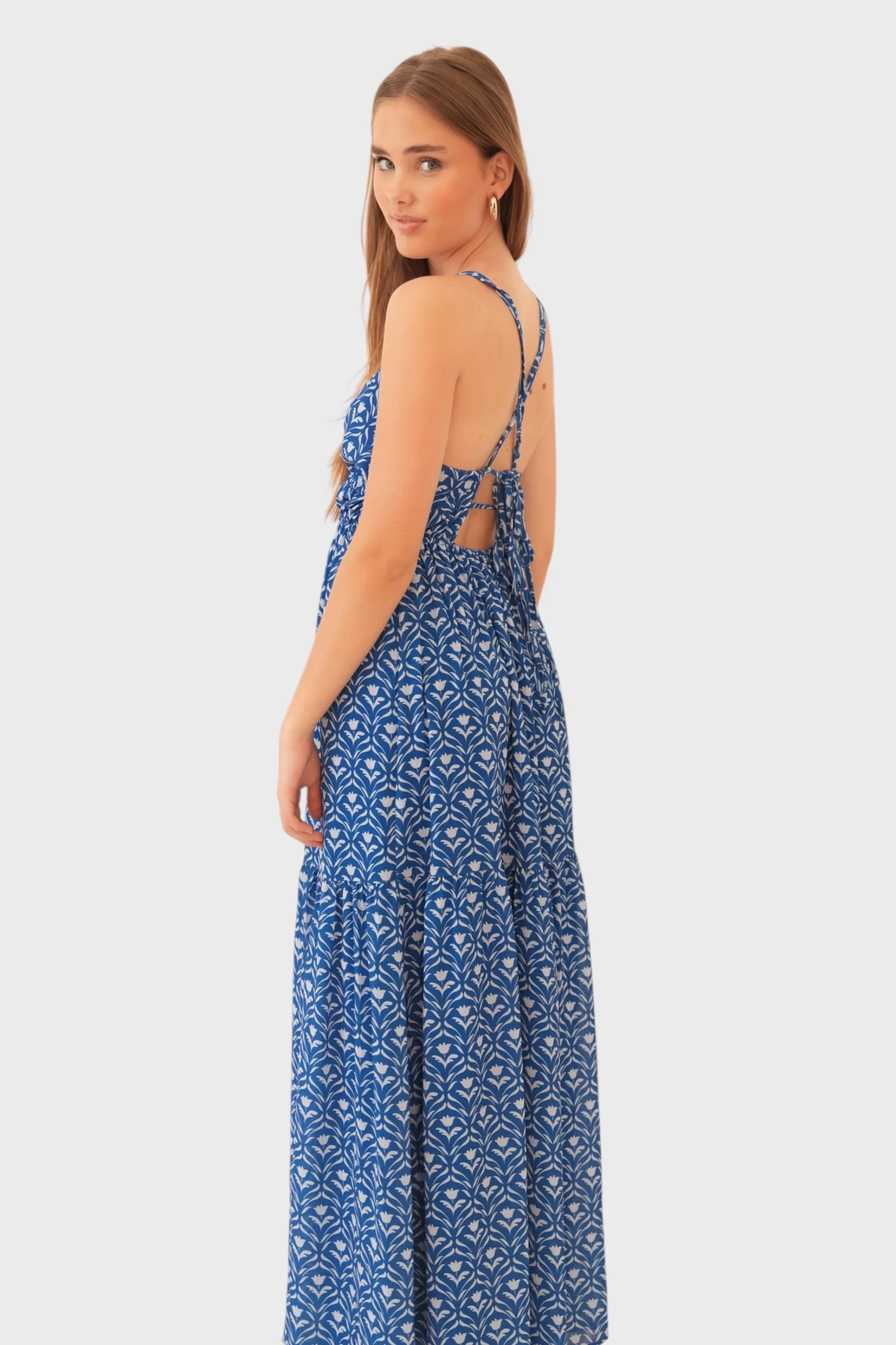 "Azore" dress blue - Image 3