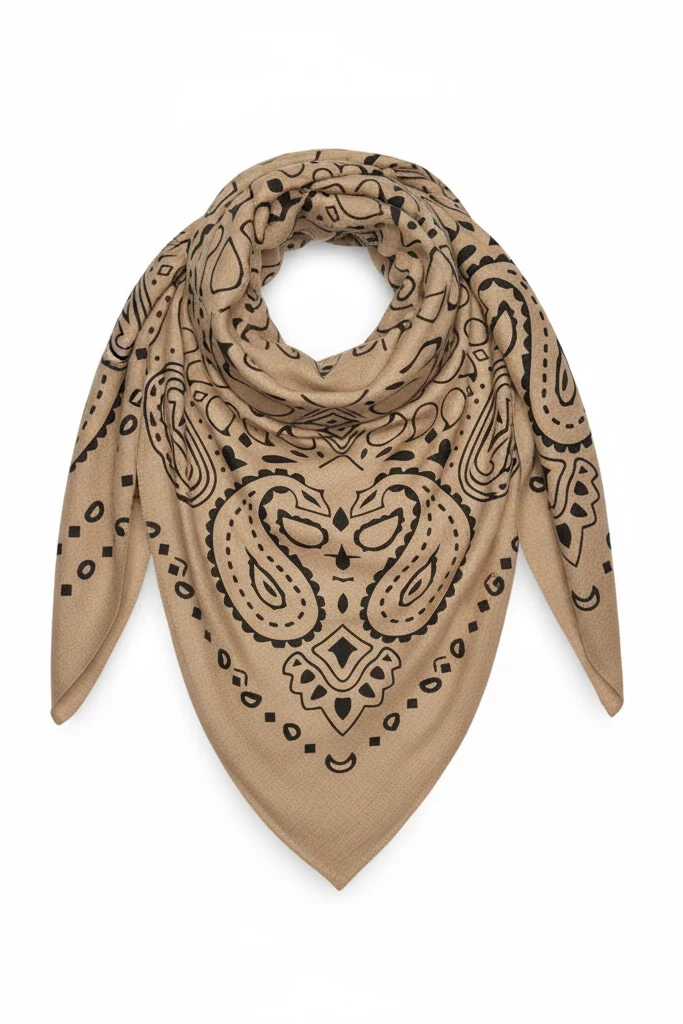 "Bandana" scarf taupe