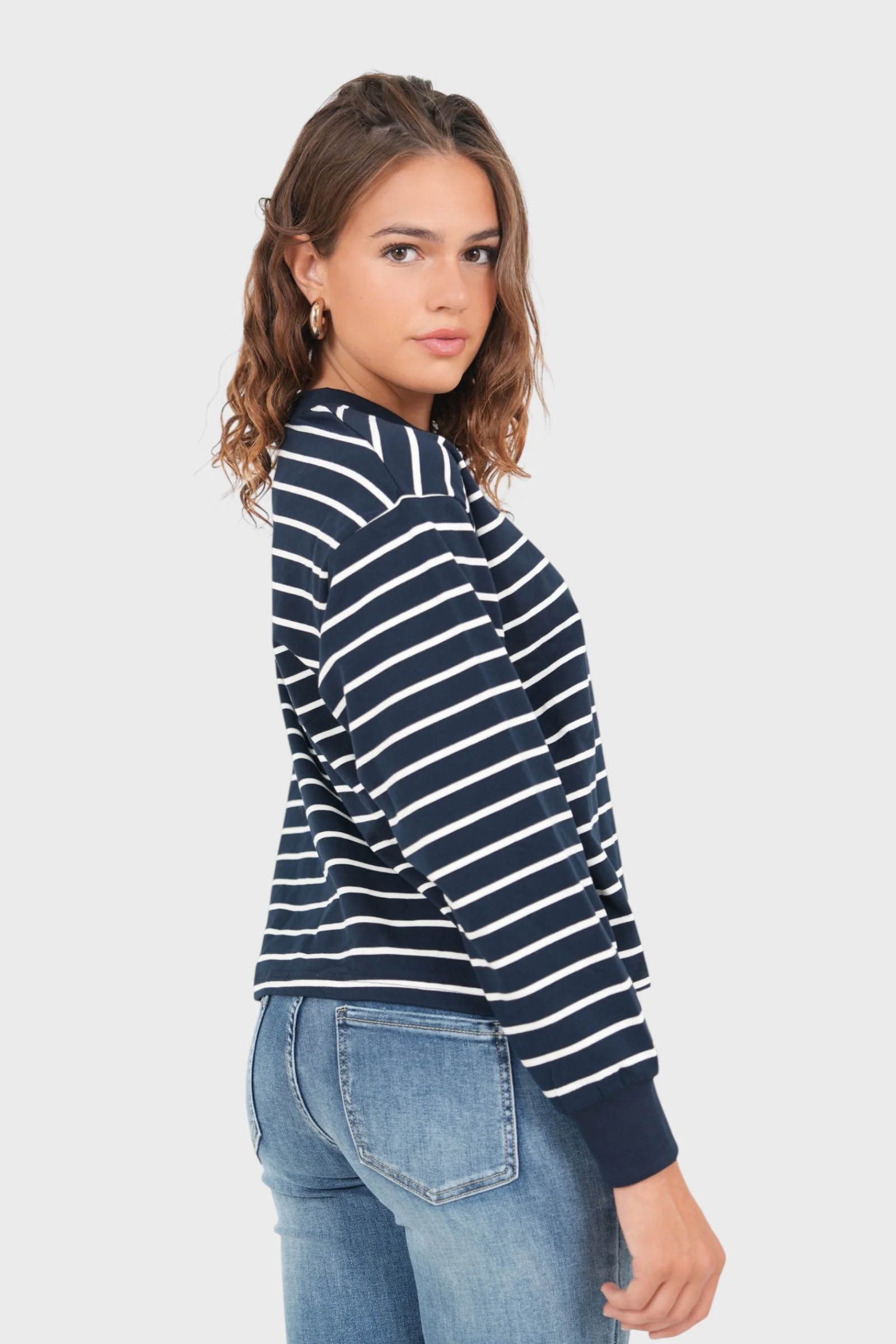 "Boat" top navy - Image 3