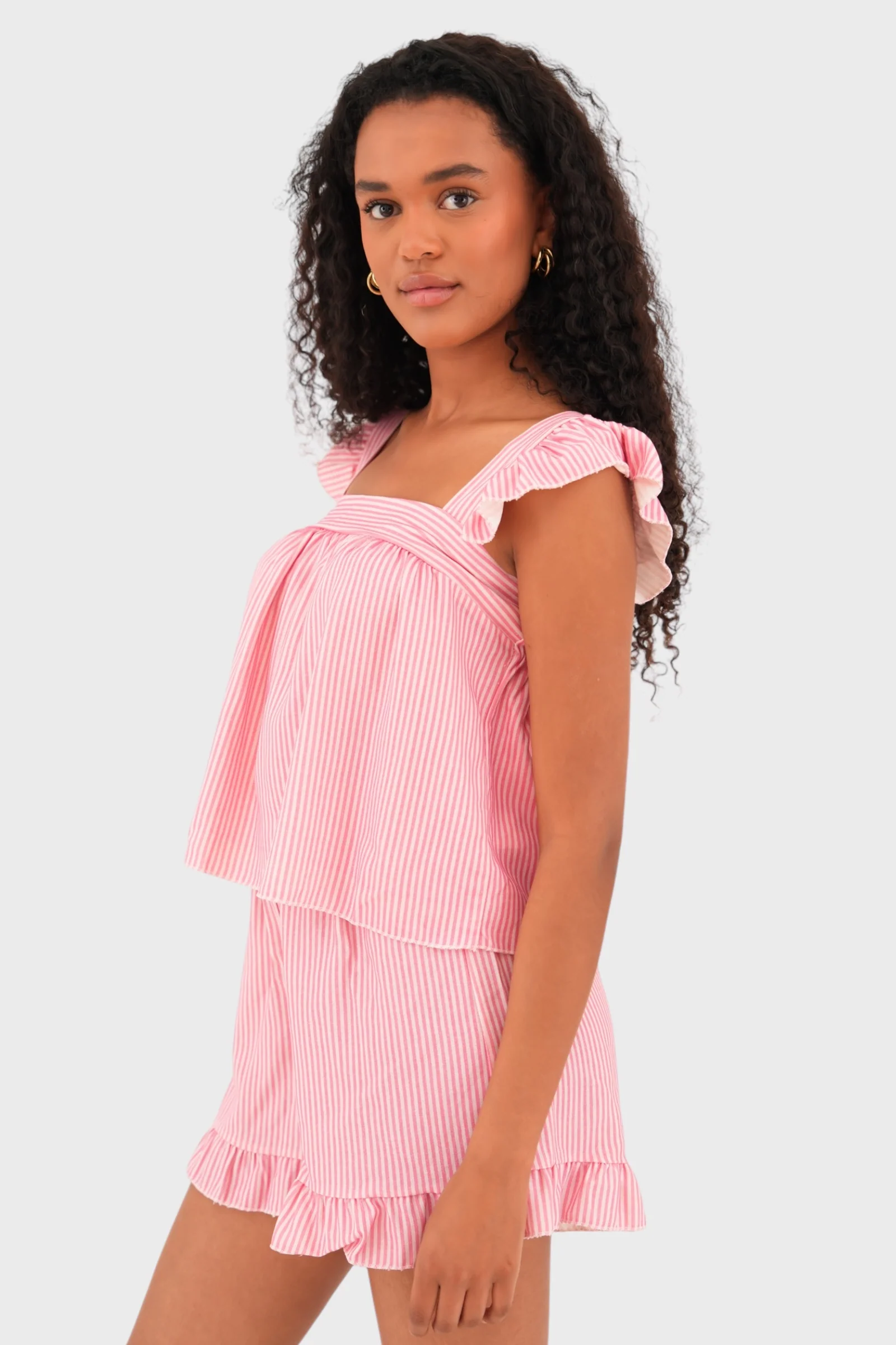 "Bobby" short striped pink - Image 3