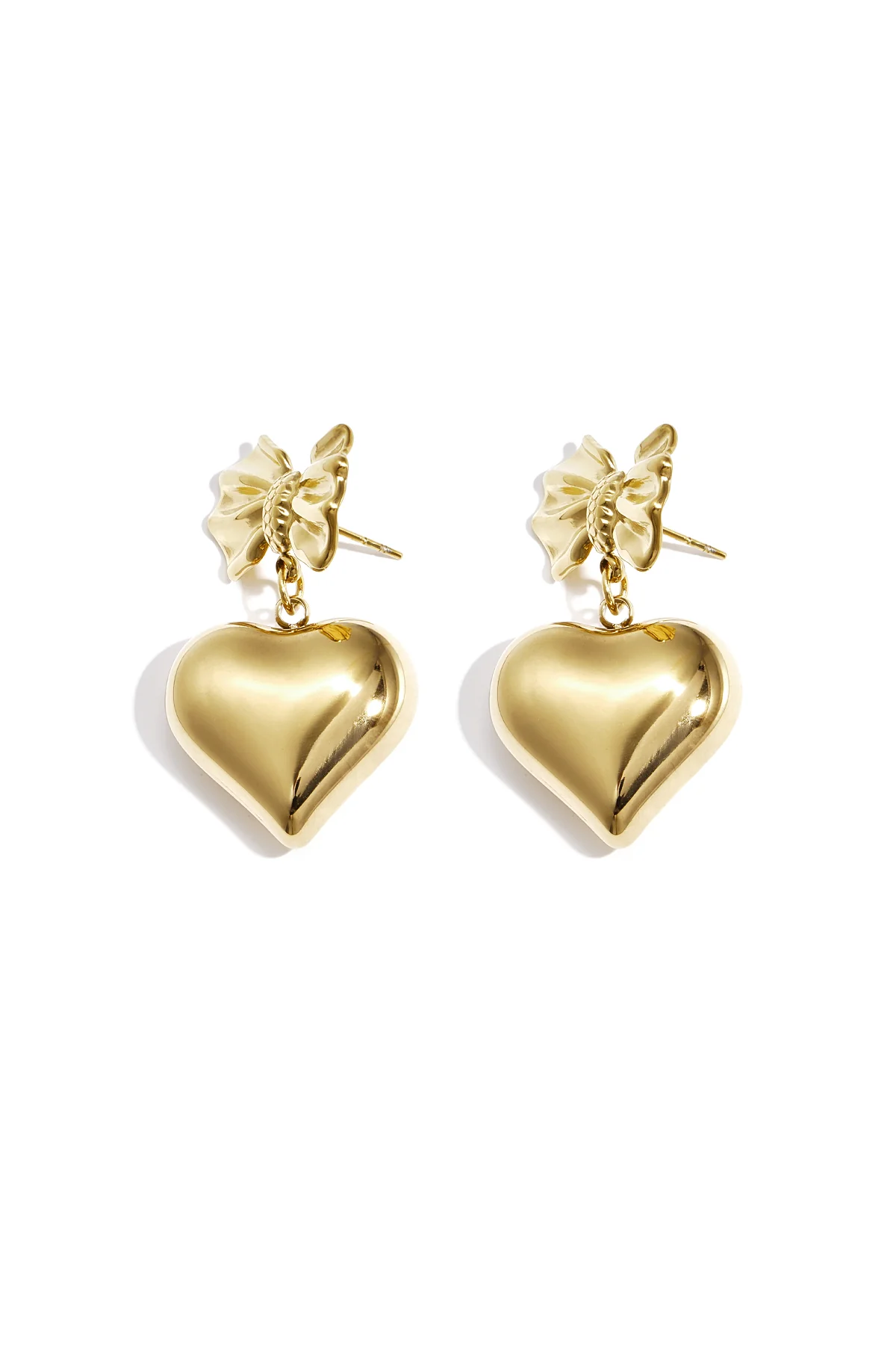 "Bow" heart earrings