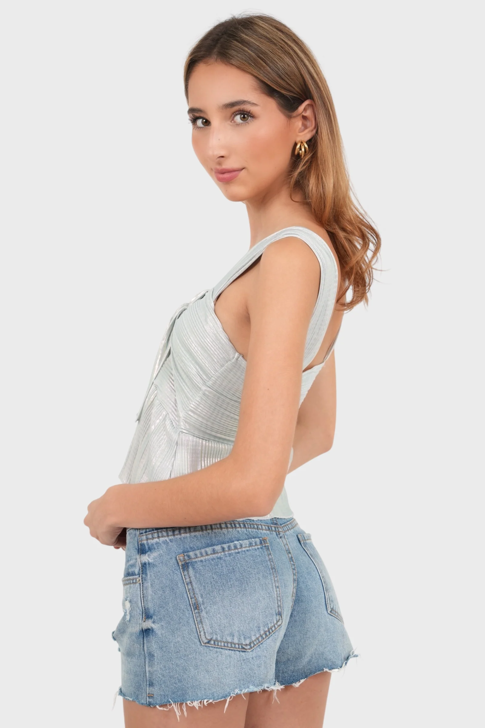 "Bow" top light blue - Image 3