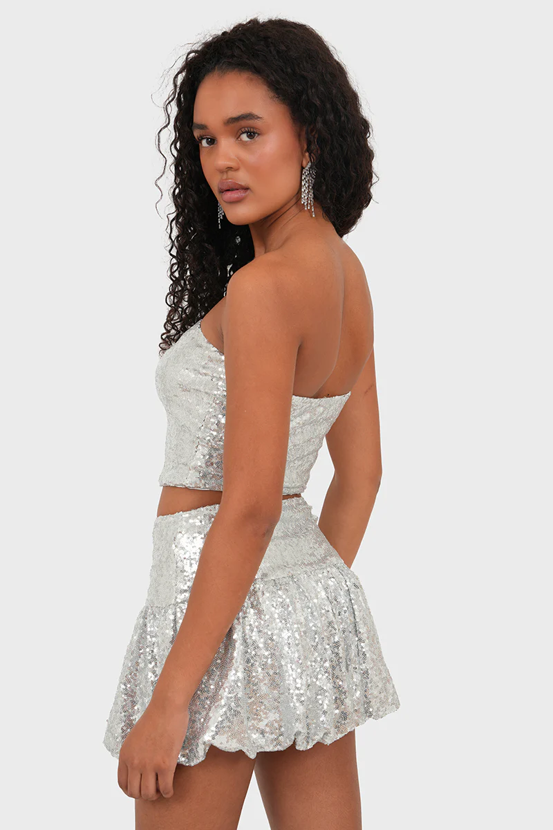 "Bright" skirt silver - Image 3