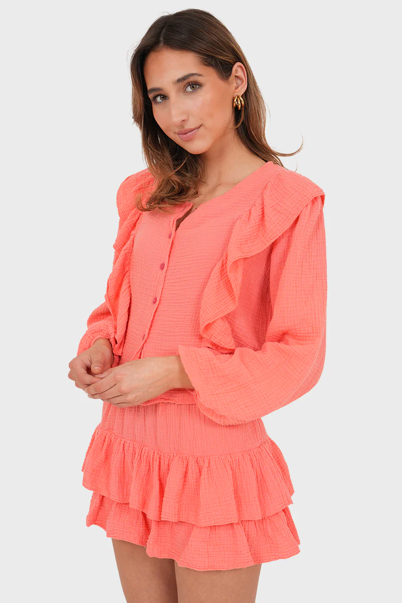 "Caya" blouse coral - Image 2