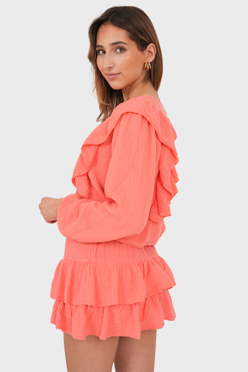 "Caya" blouse coral - Image 3