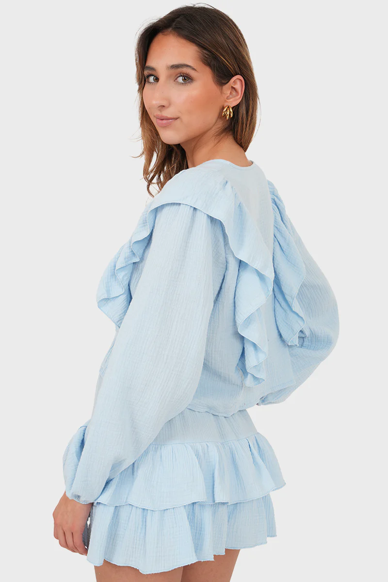 "Caya" blouse sky - Image 3
