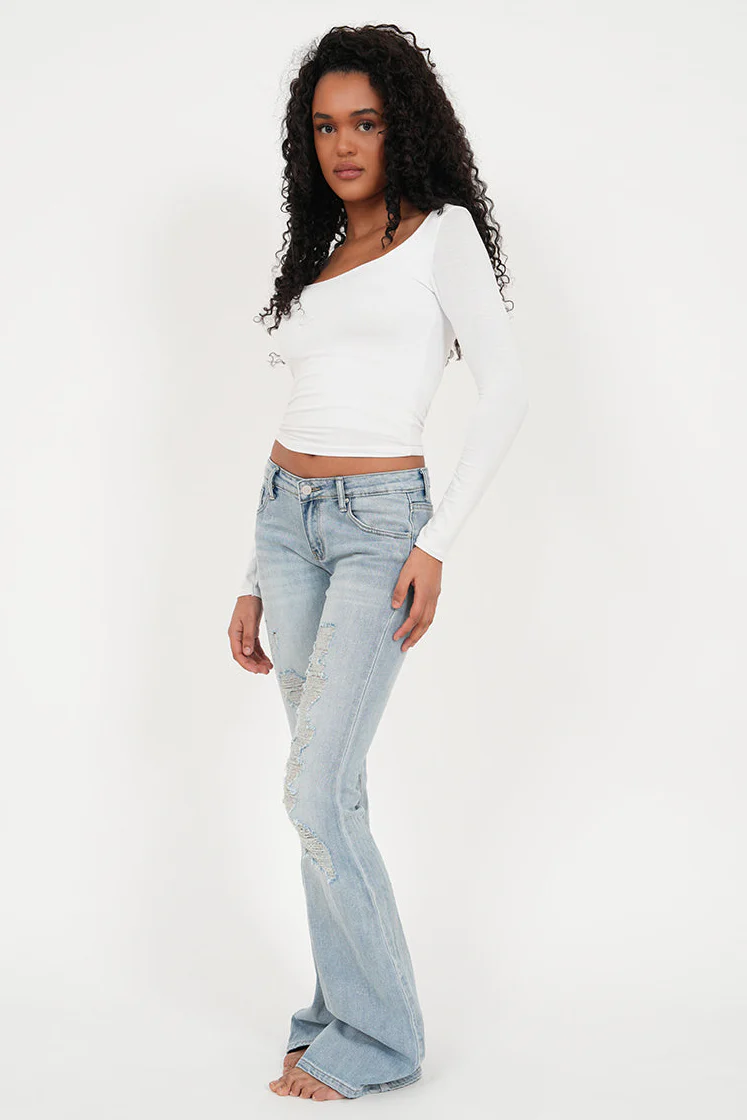 "Charlie" flared jeans light blue tall - Image 5