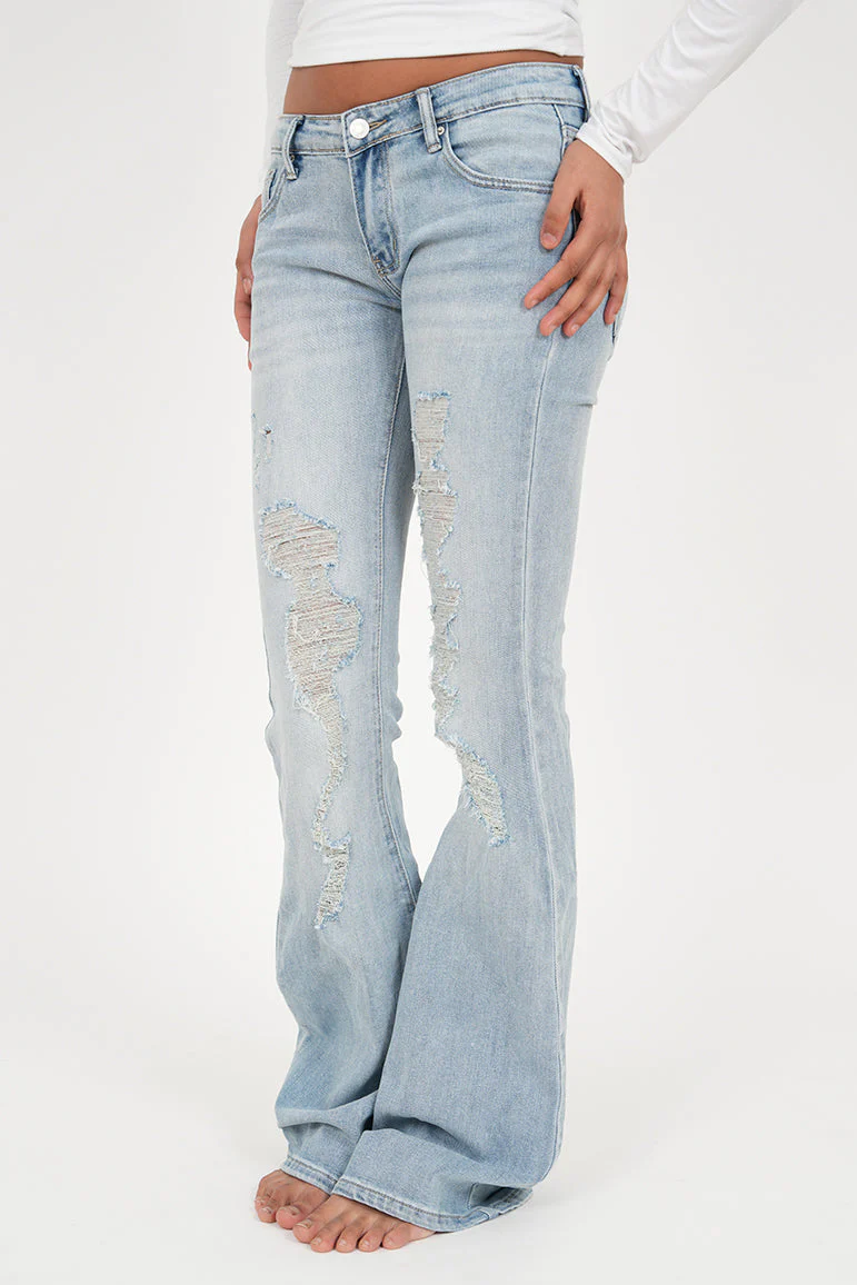 "Charlie" flared jeans light blue tall - Image 7