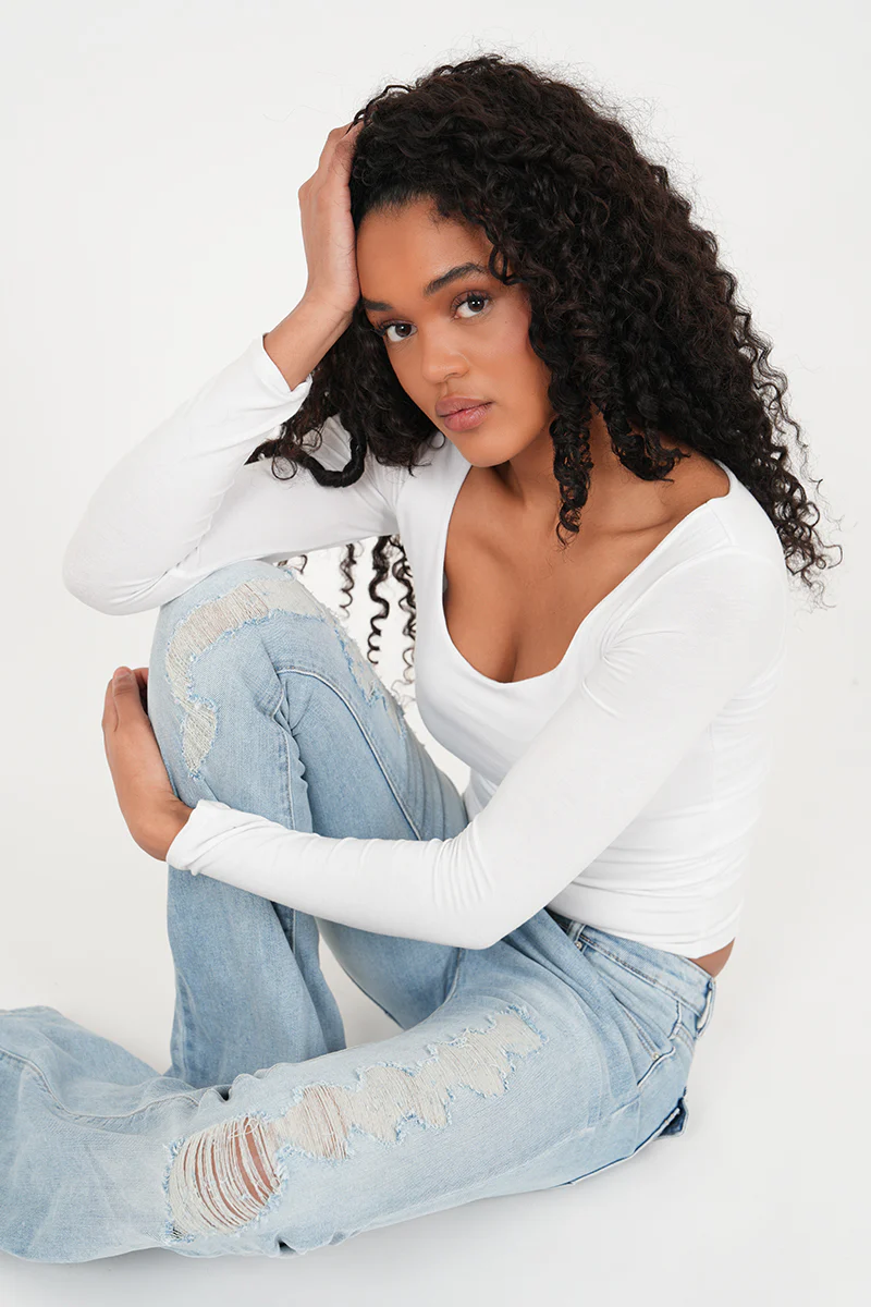 "Charlie" flared jeans light blue tall - Image 8