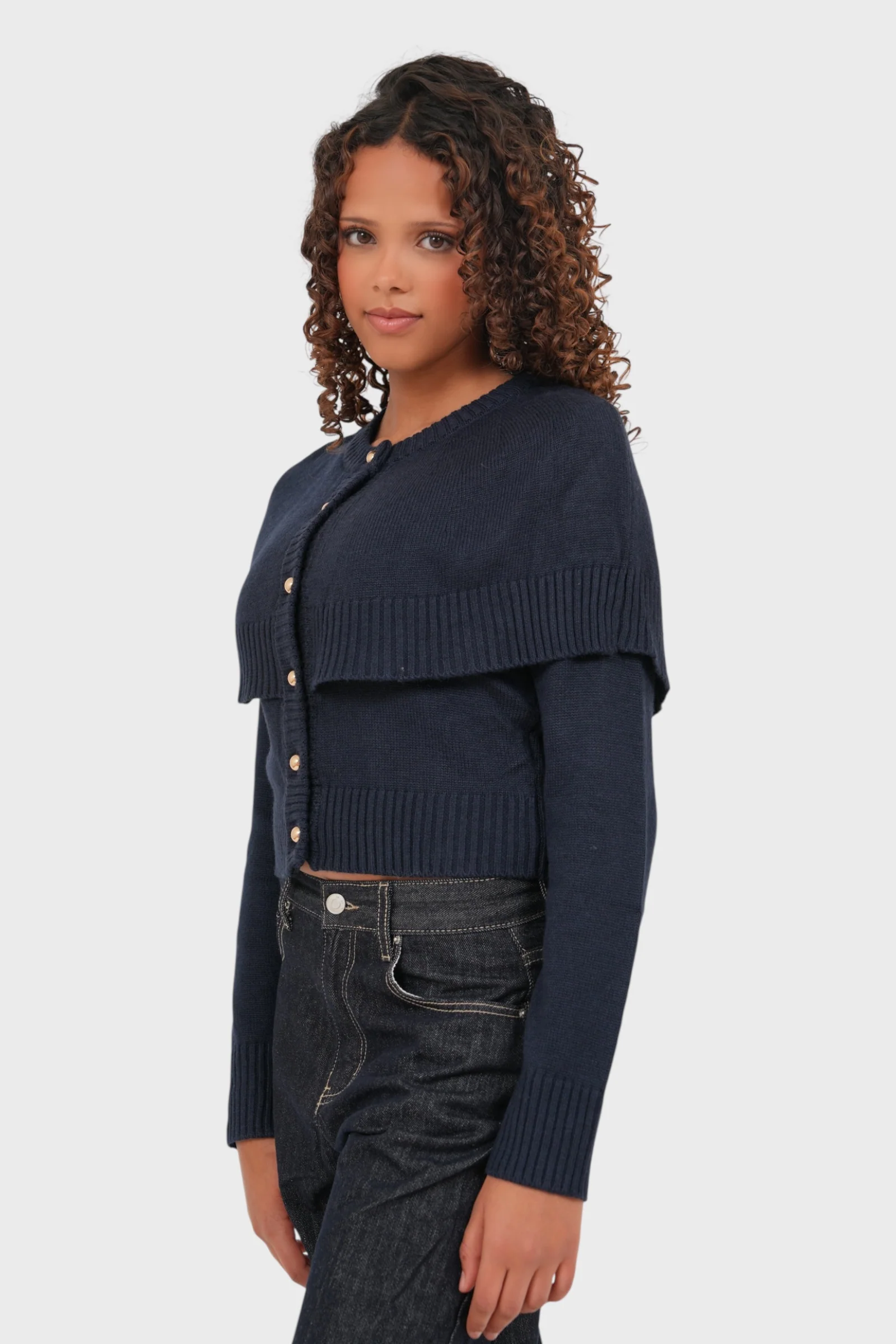 "Chloe" cardigan navy - Image 3