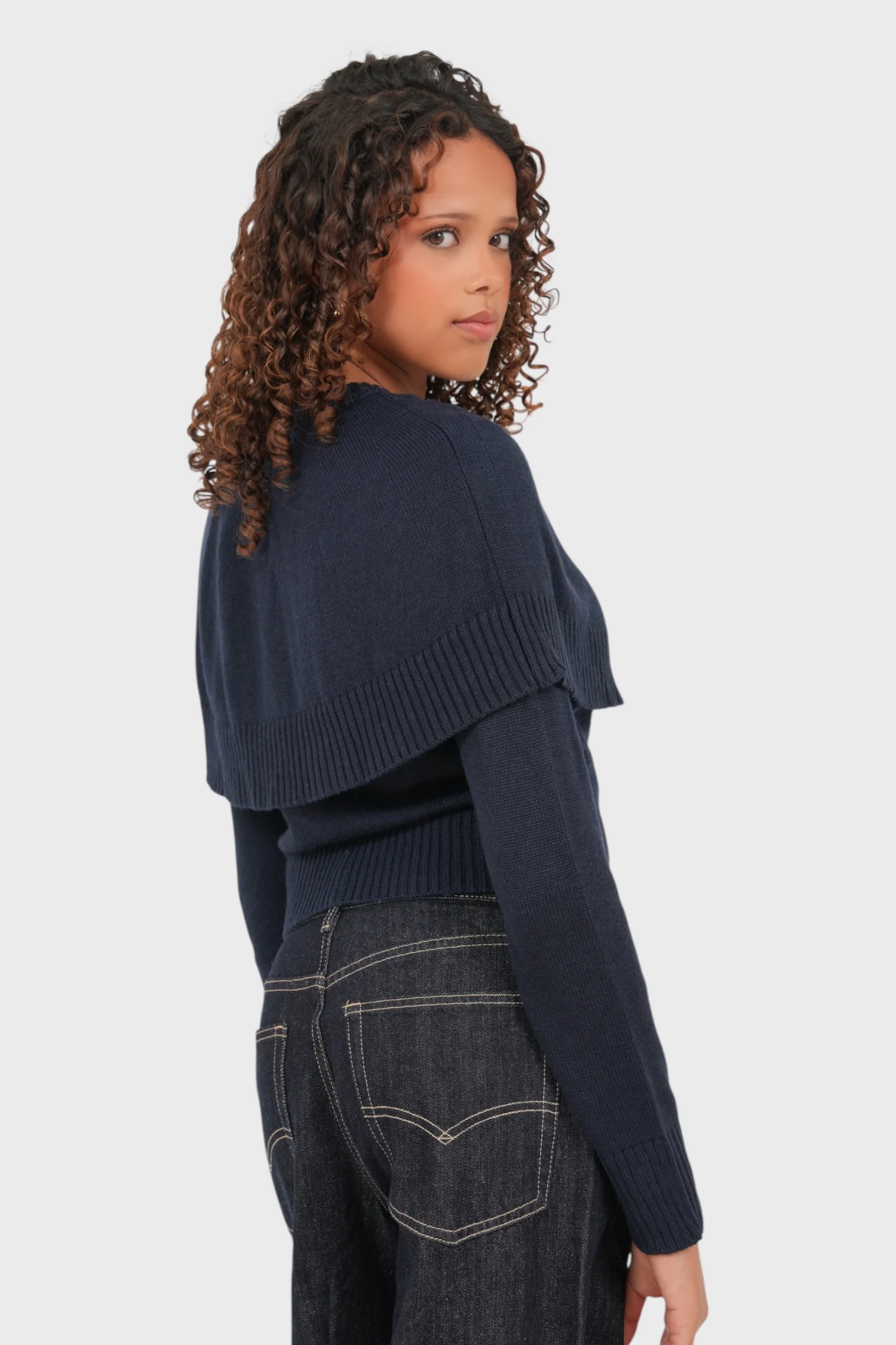"Chloe" cardigan navy - Image 4