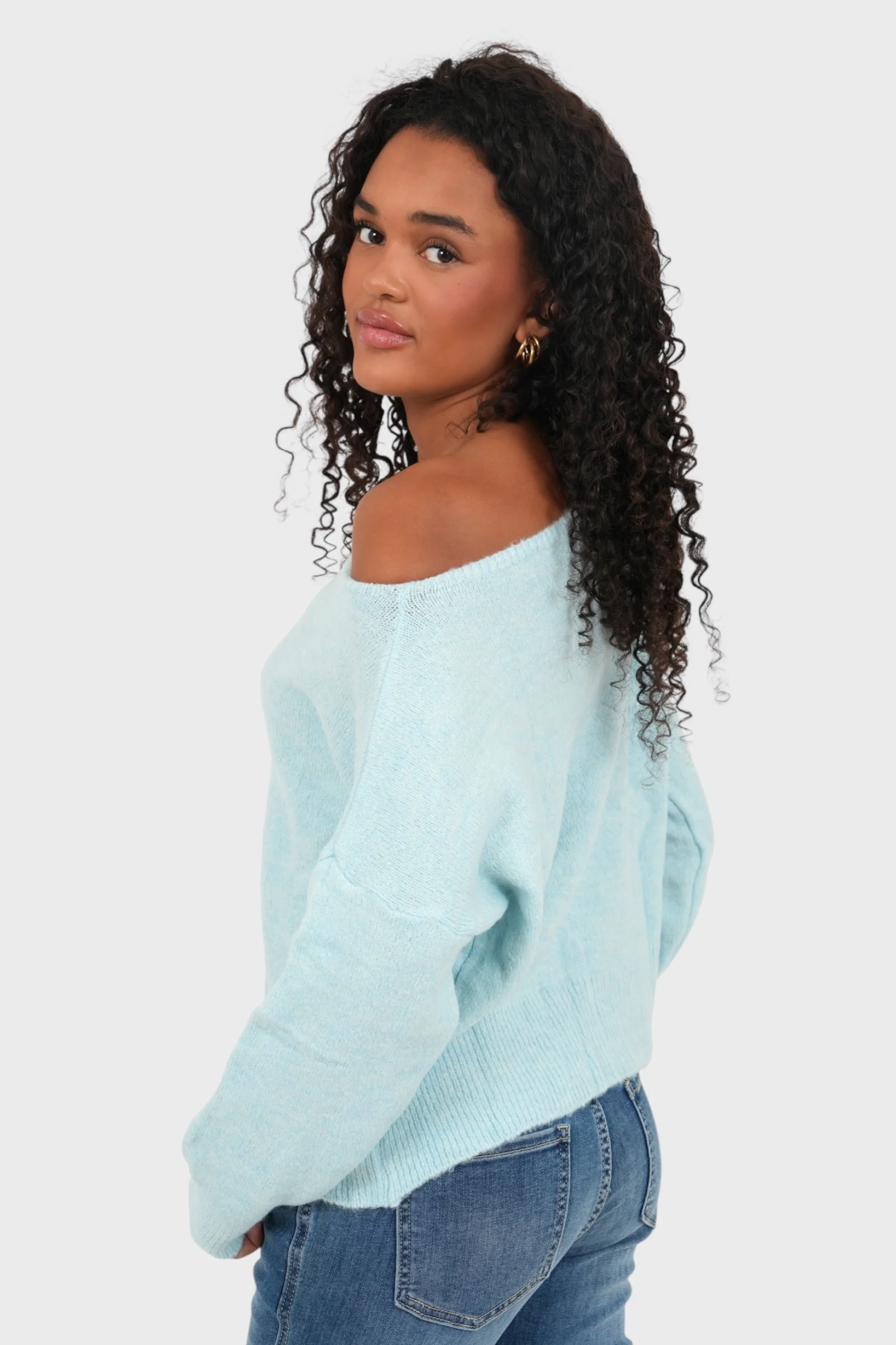 "Cozy" sweater sky blue - Image 3