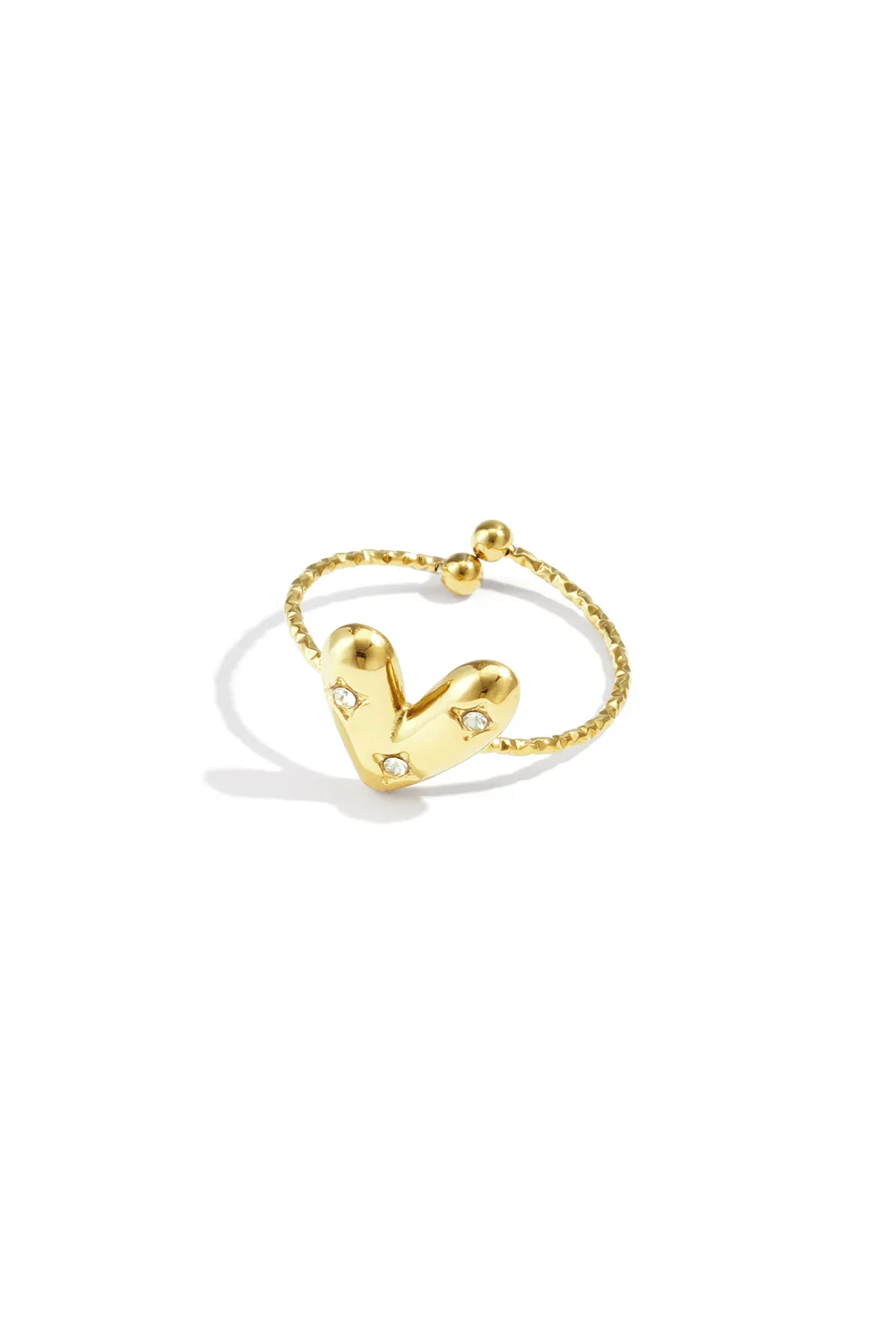 "Cute" heart ring