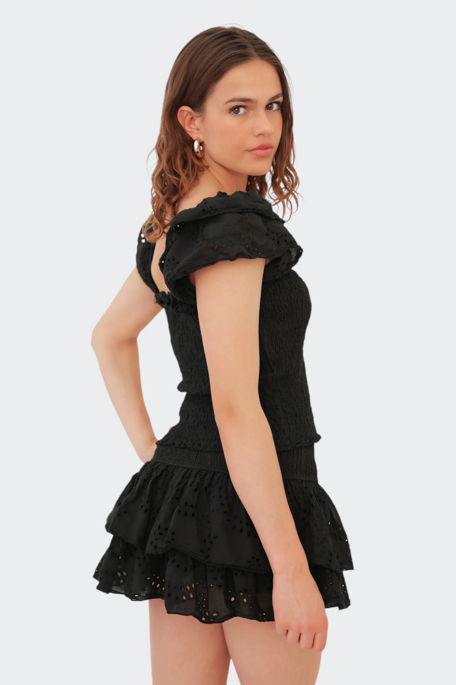 "Daydream" ruffle top black - Image 3