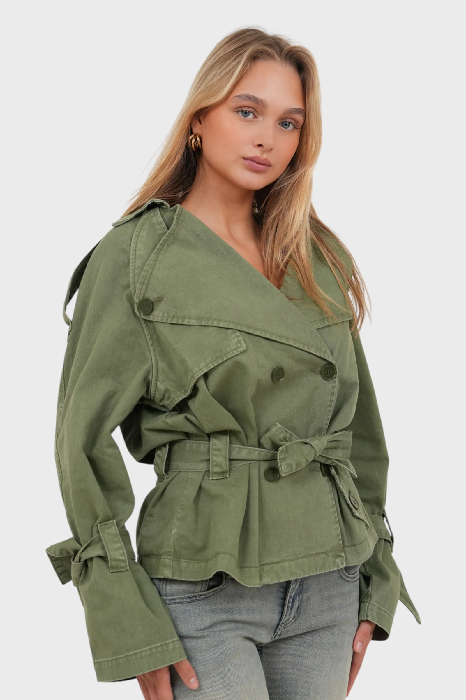 "Denmark" trenchcoat khaki green - Image 3