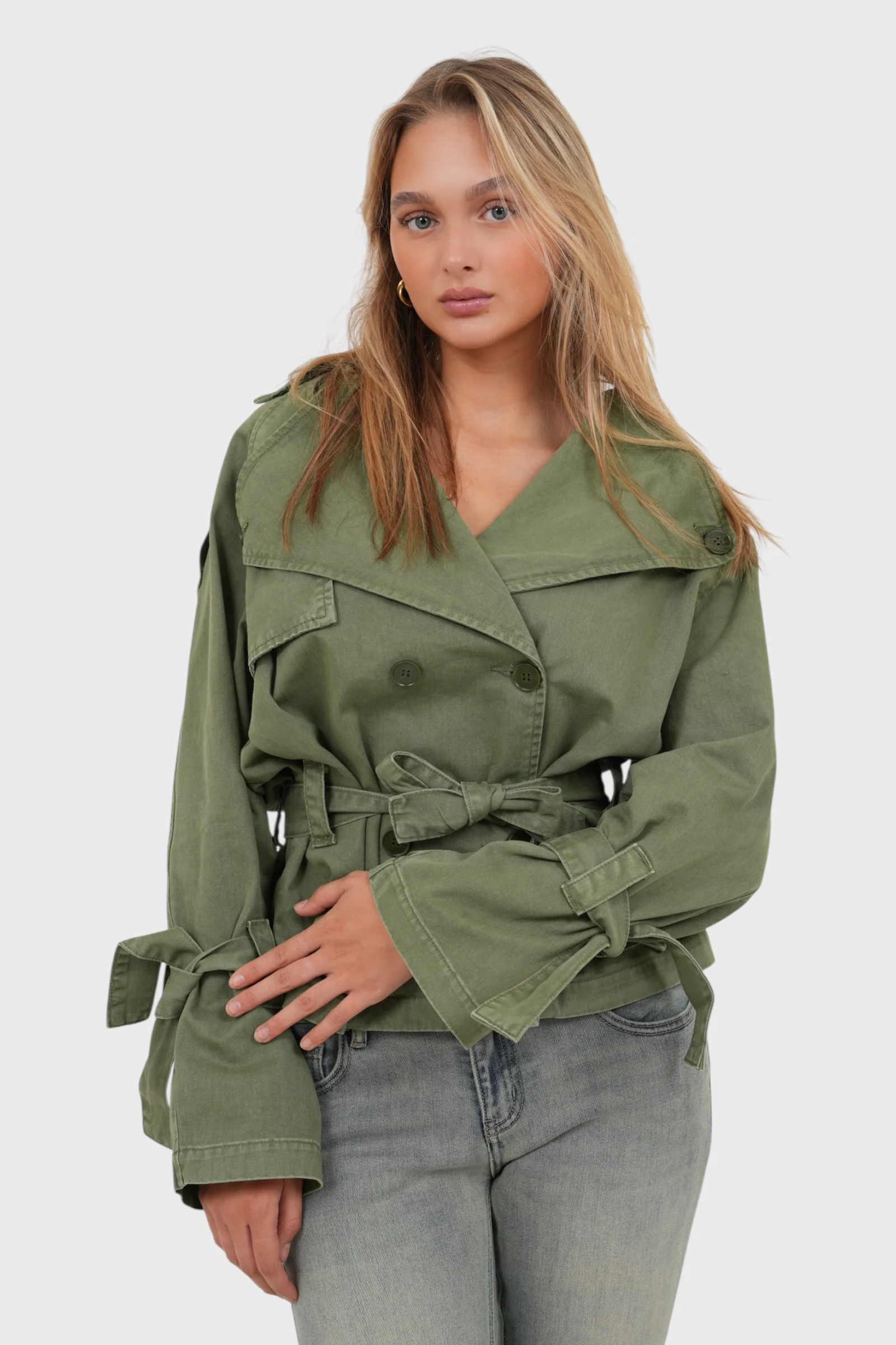 "Denmark" trenchcoat khaki green - Image 4