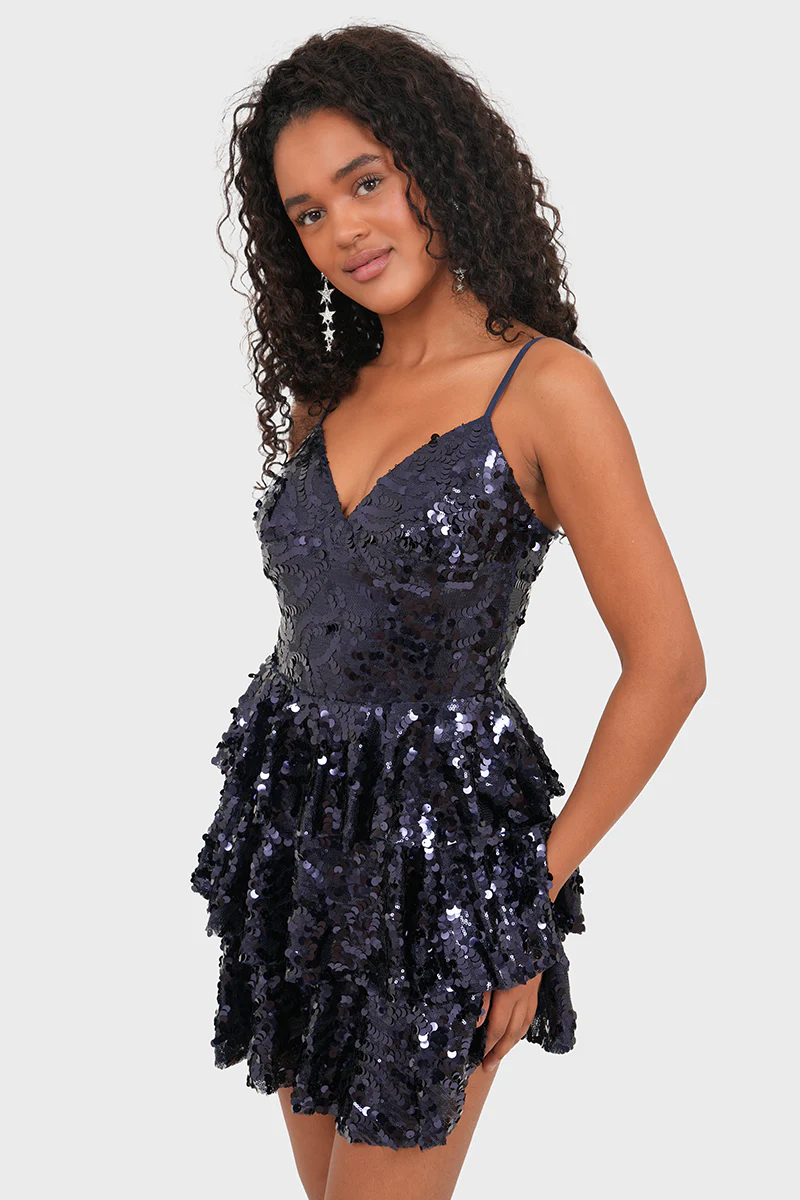 "Dulcie" dress navy - Image 2