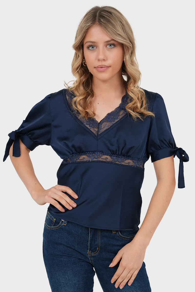 "Eira" top navy - Image 3