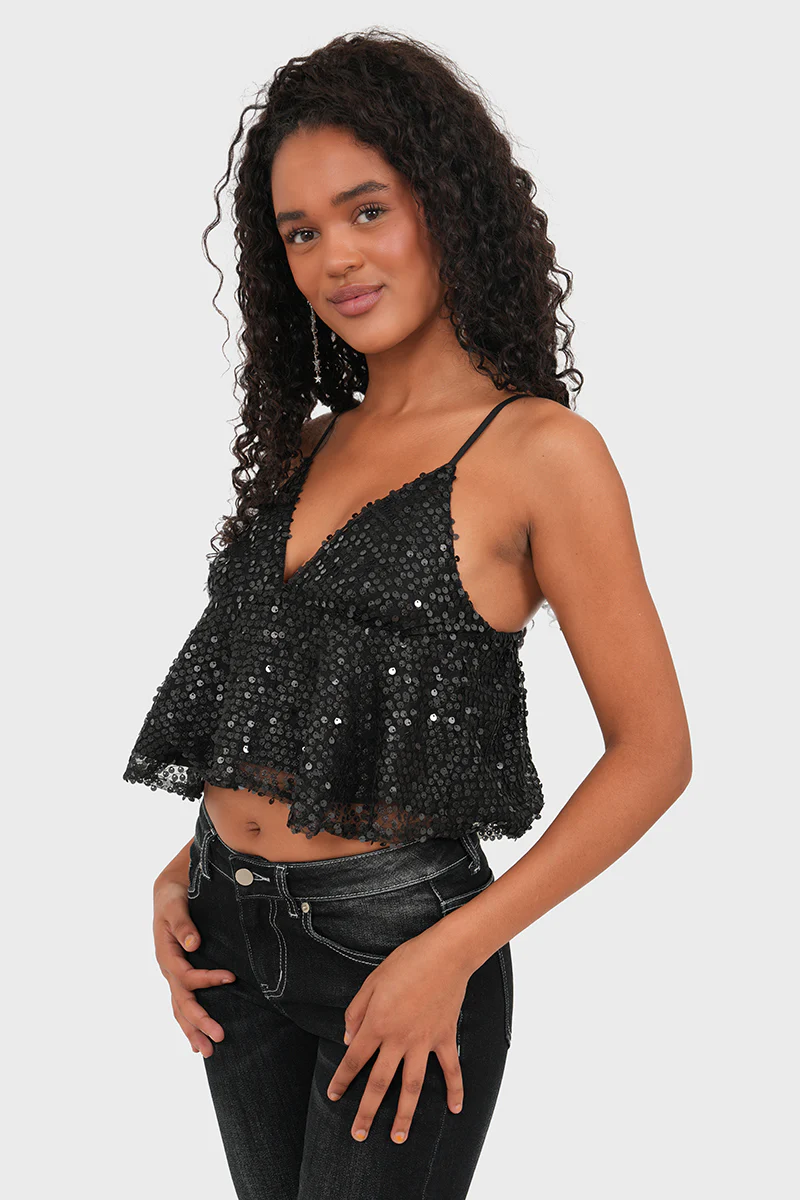 "Festive" top black - Image 2