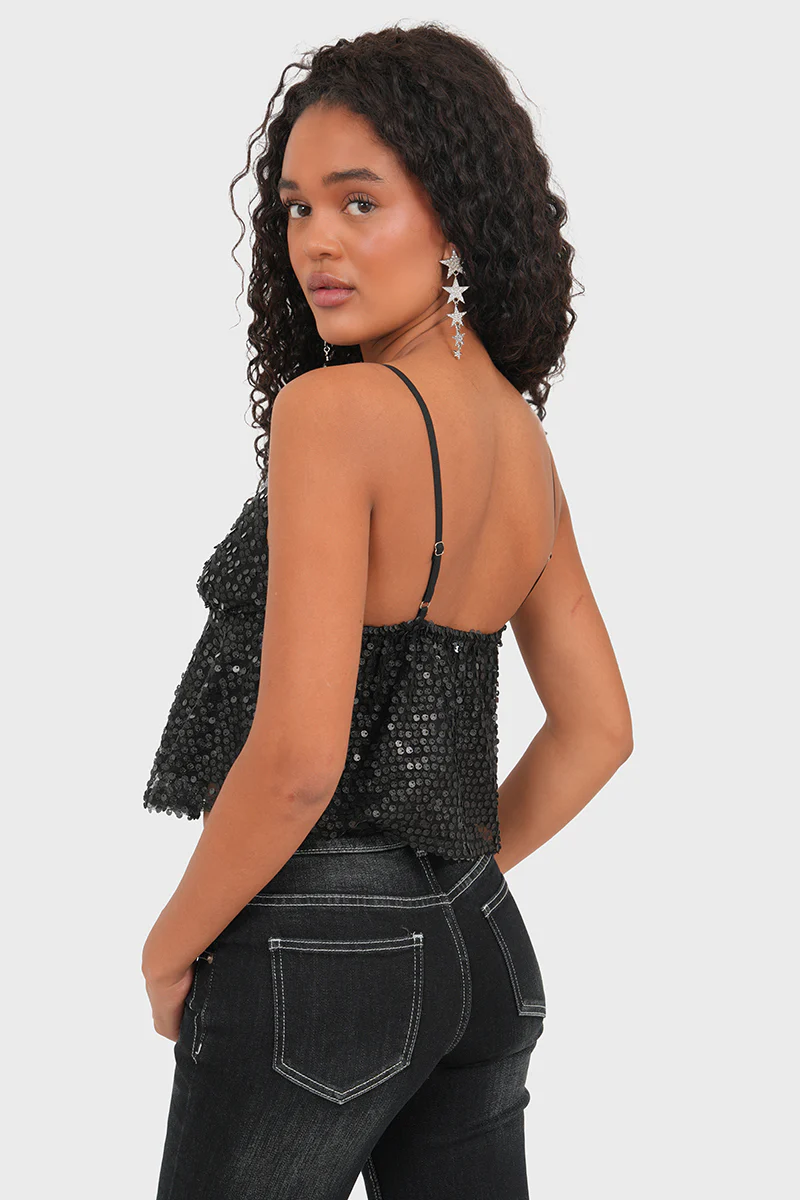 "Festive" top black - Image 3