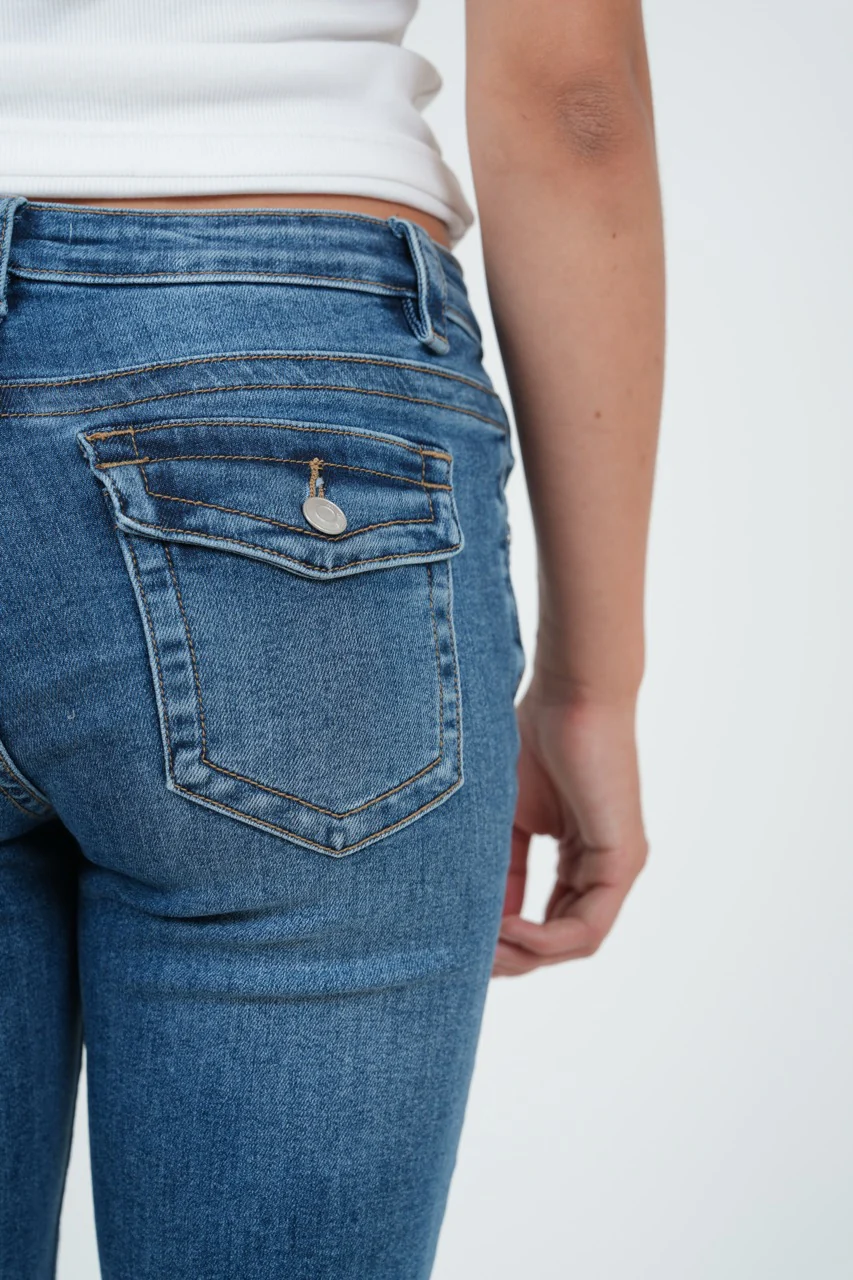 "Flared" jeans dark blue - Image 6