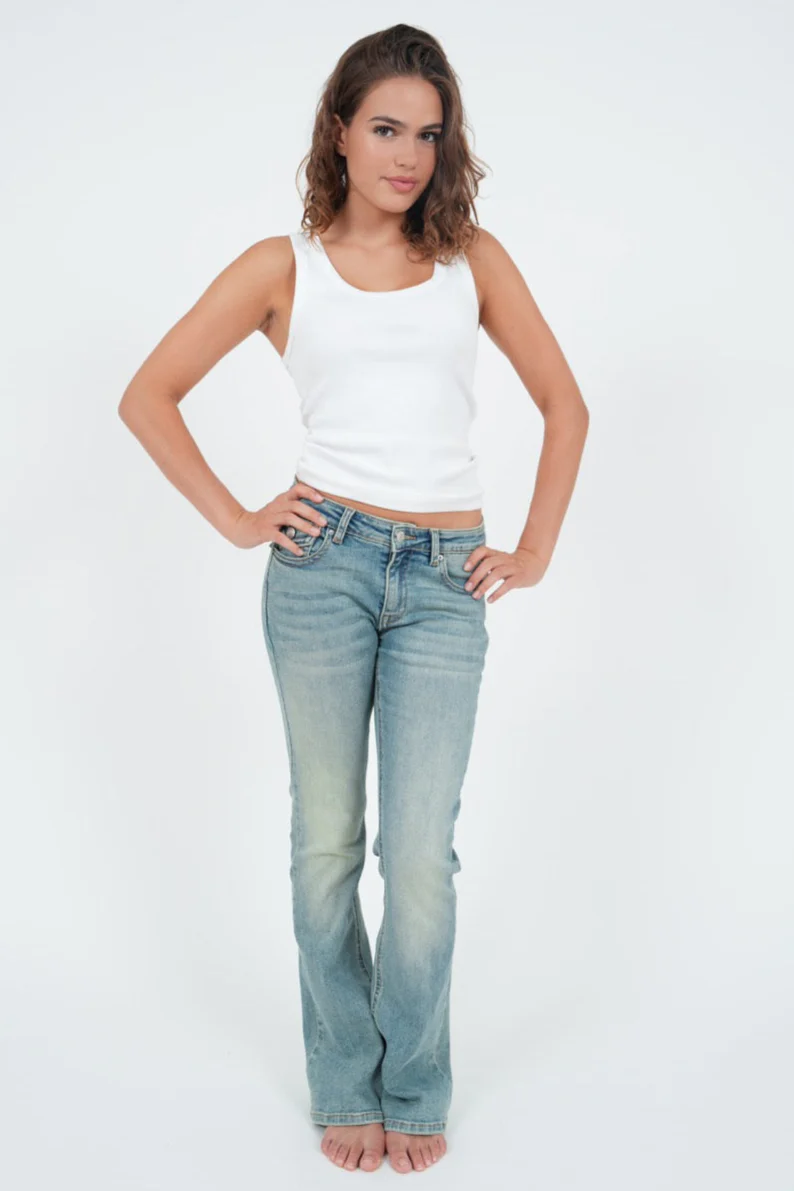 "Flared" jeans light blue - Image 3