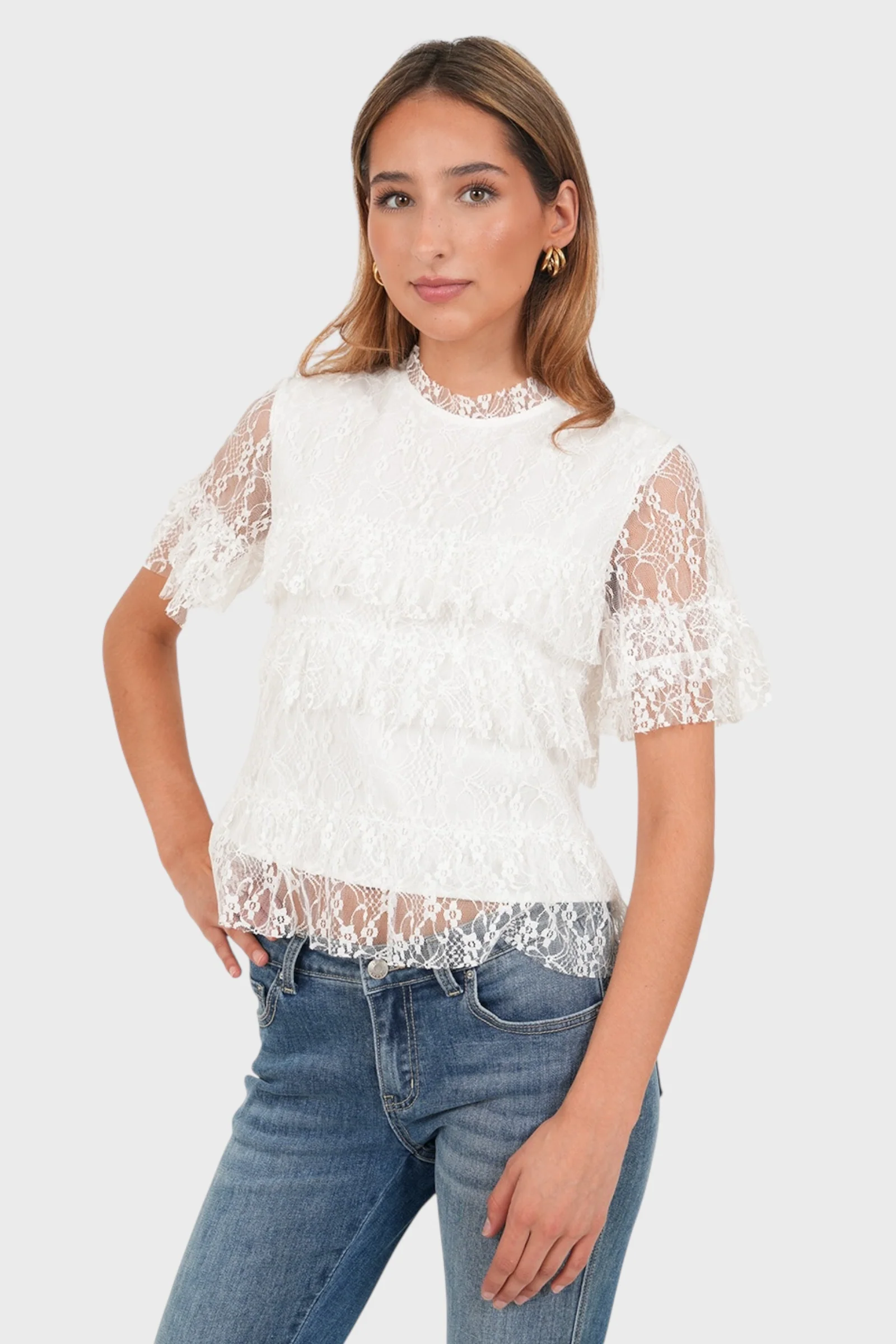 "Fleur" top white - Image 3