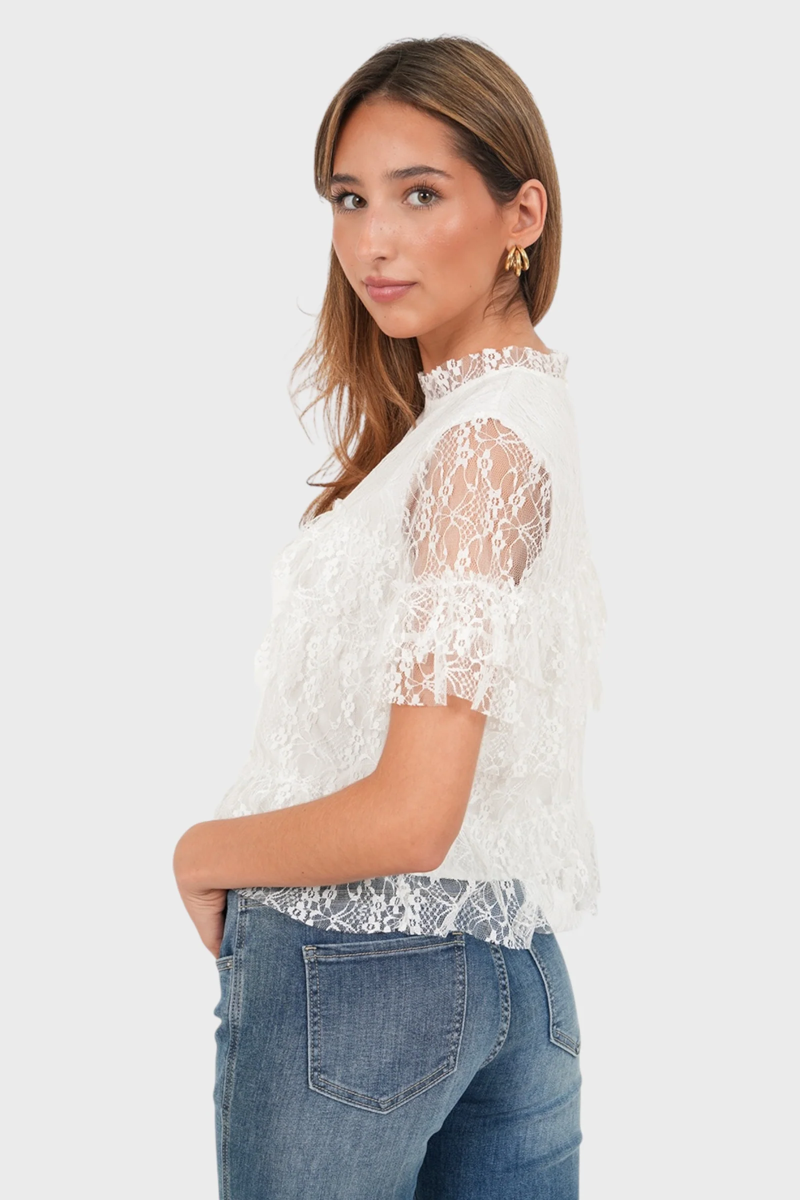 "Fleur" top white - Image 4