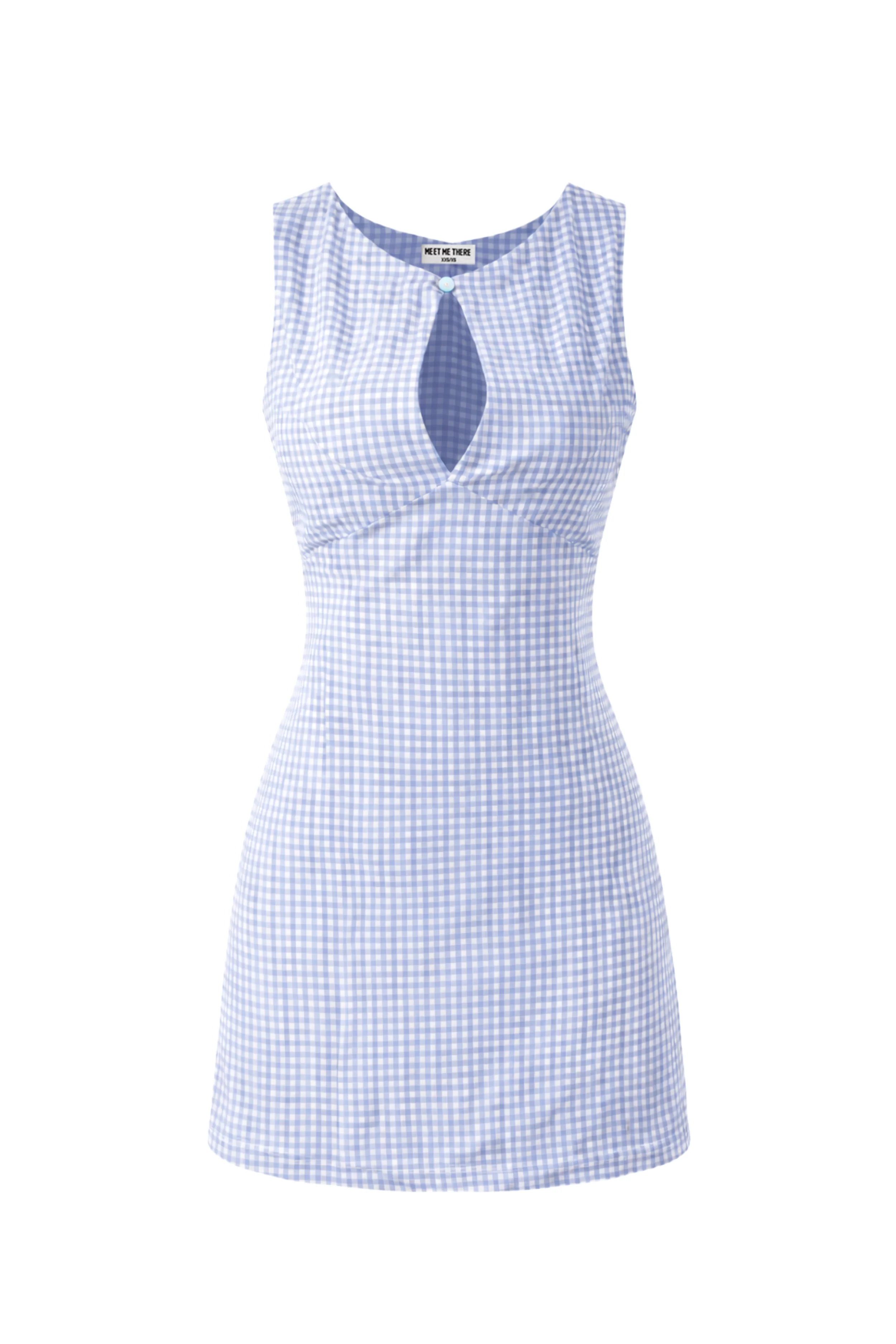 “Gingham” dress blue - Image 6