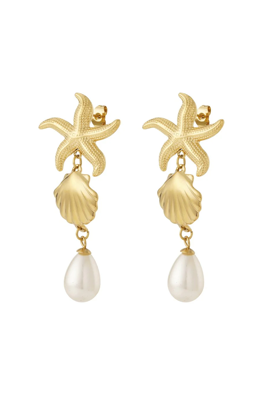 "Gold ocean" earrings