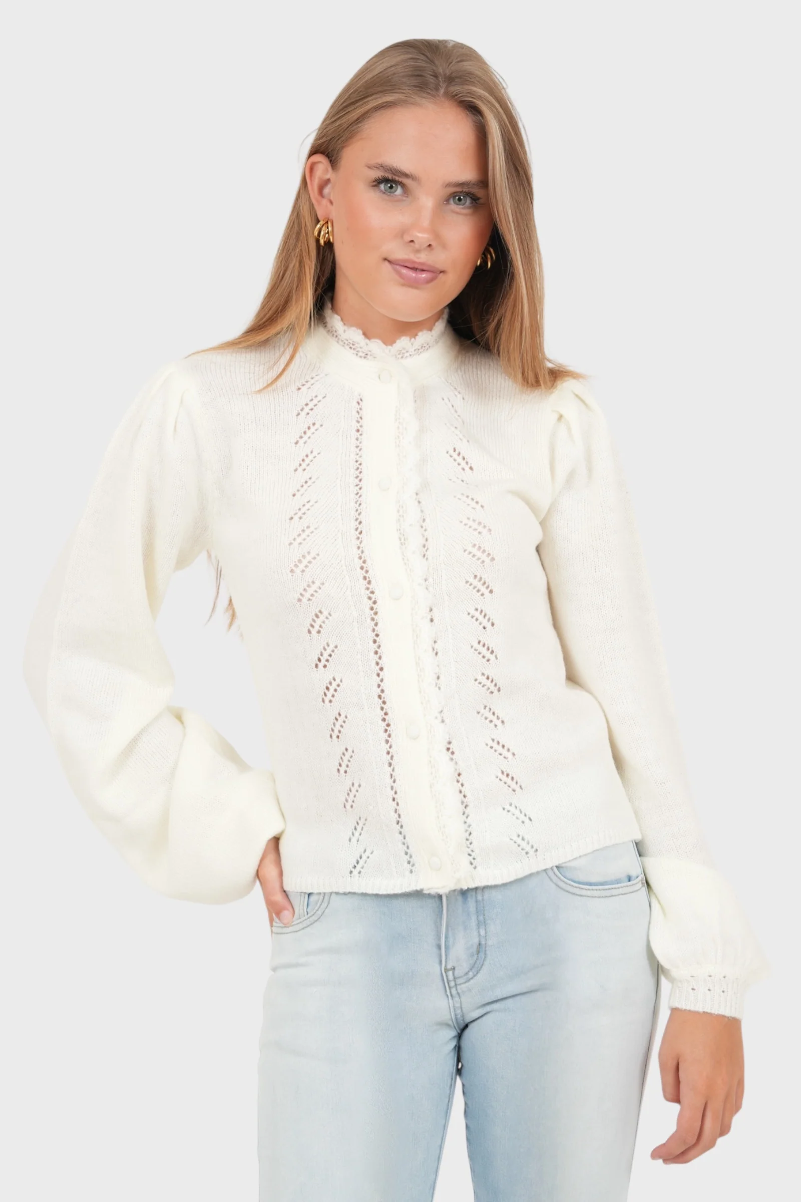 "Judith" cardigan white - Image 3