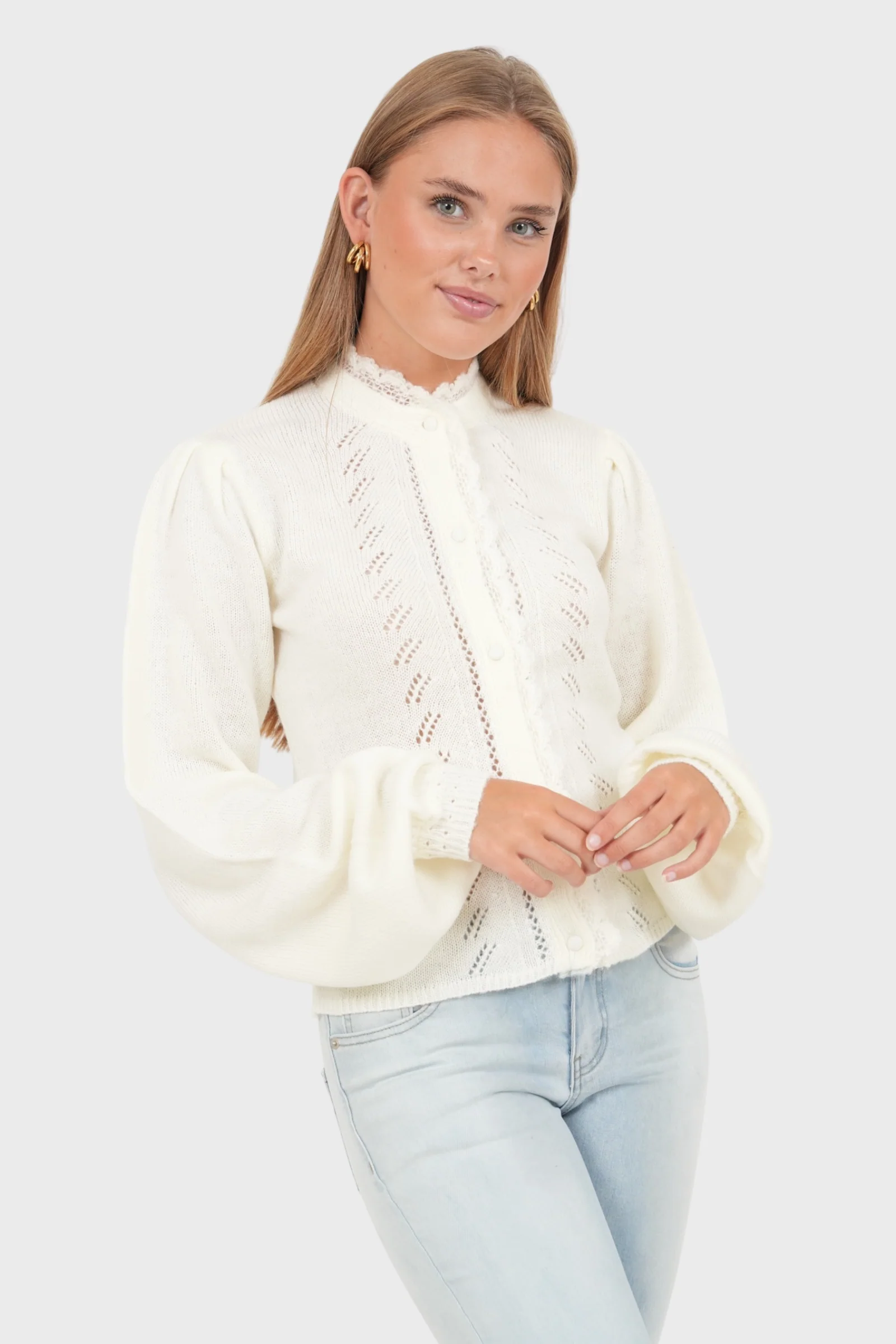 "Judith" cardigan white - Image 4