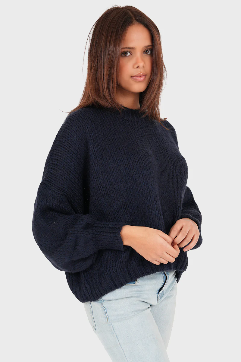 "Keep me warm" sweater navy - Image 2