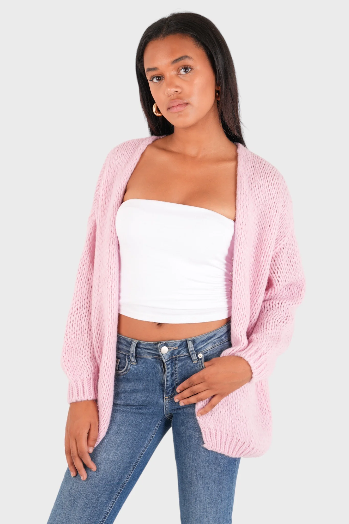 “Keep me warm" vest baby pink - Image 3