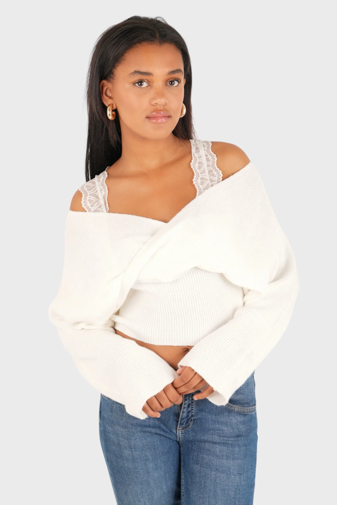 “Lace" sweater white - Image 2