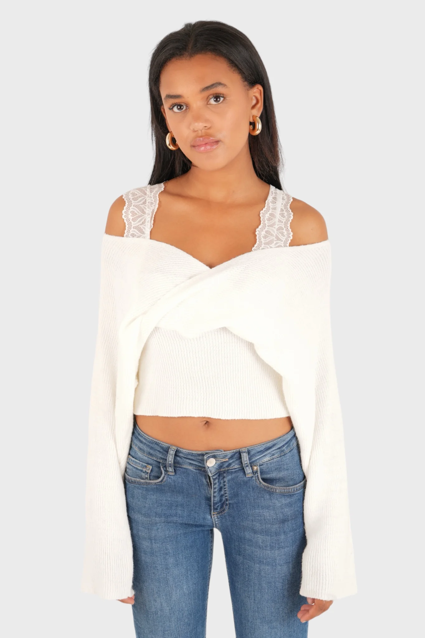 “Lace" sweater white - Image 3