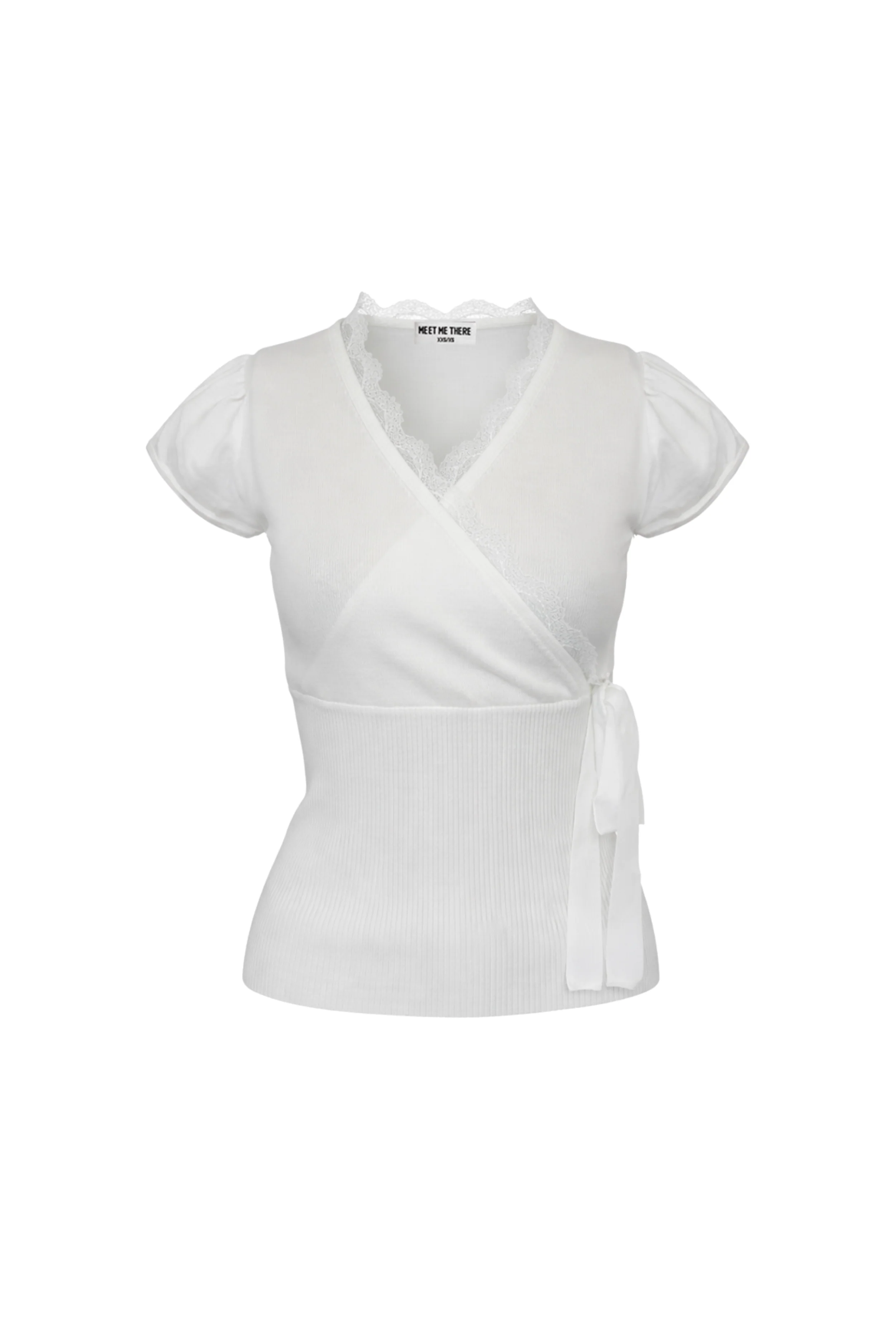 “Lace wrap” top white - Image 6