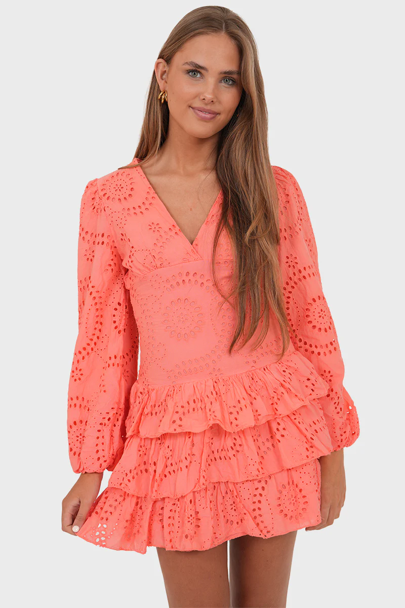 "Lacey" dress coral - Image 2
