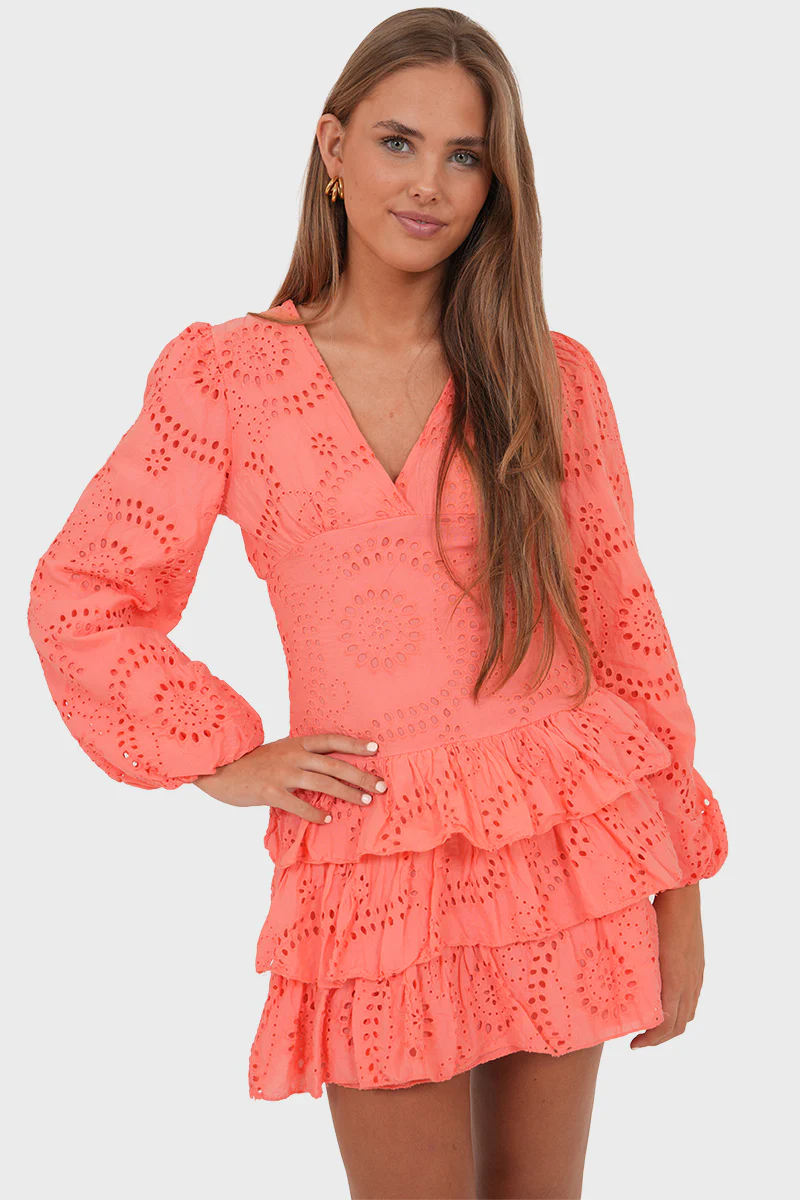 "Lacey" dress coral - Image 3