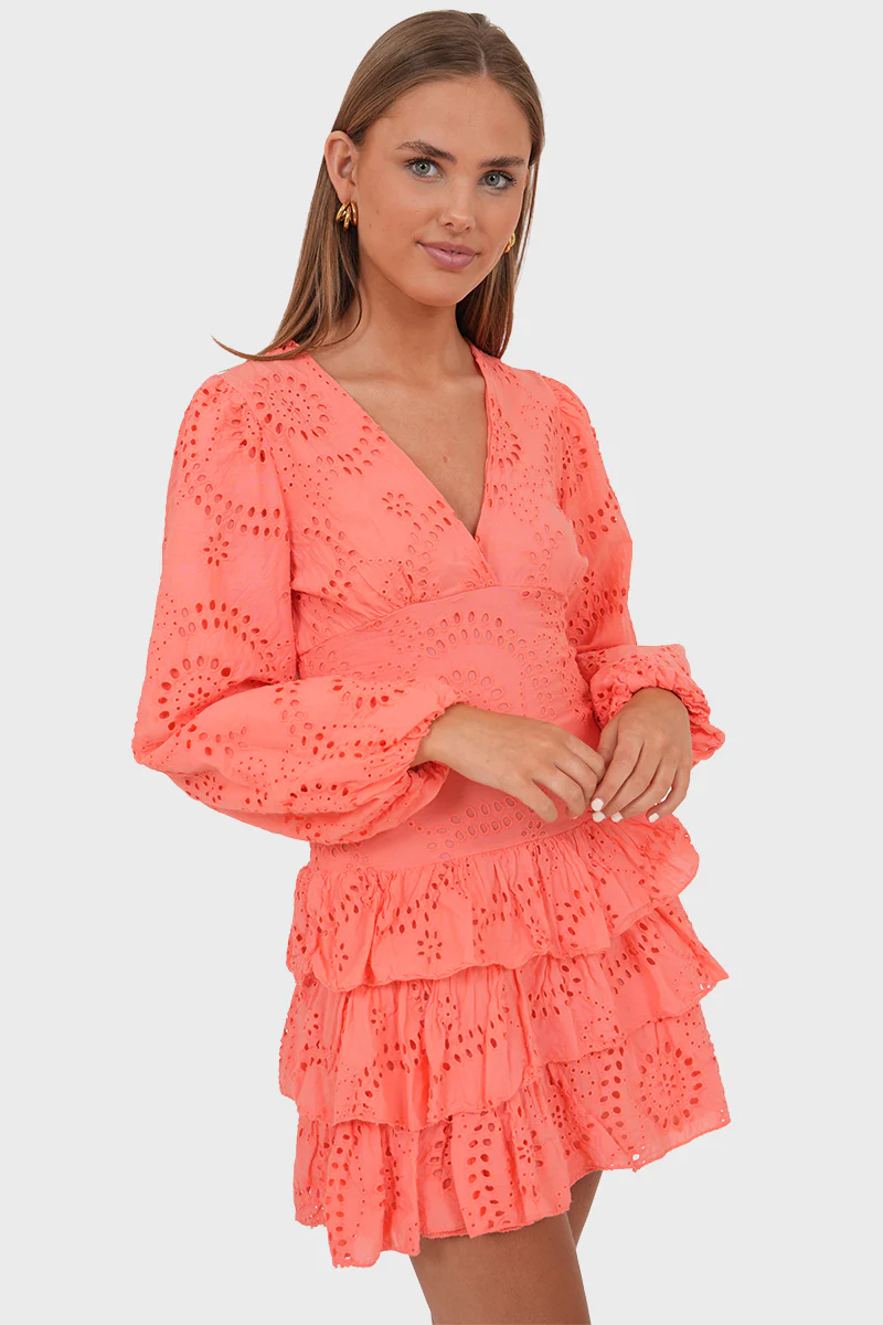 "Lacey" dress coral - Image 4