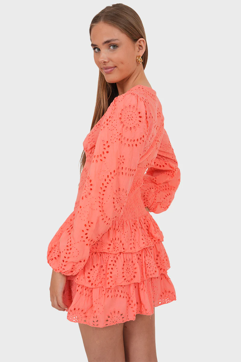 "Lacey" dress coral - Image 5