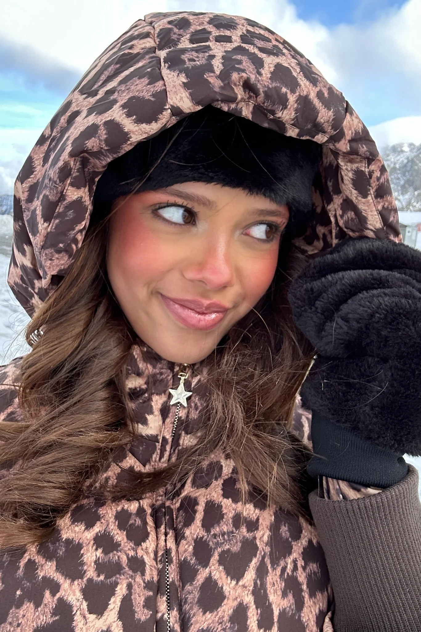 "Leopard" ski jacket brown - Image 7