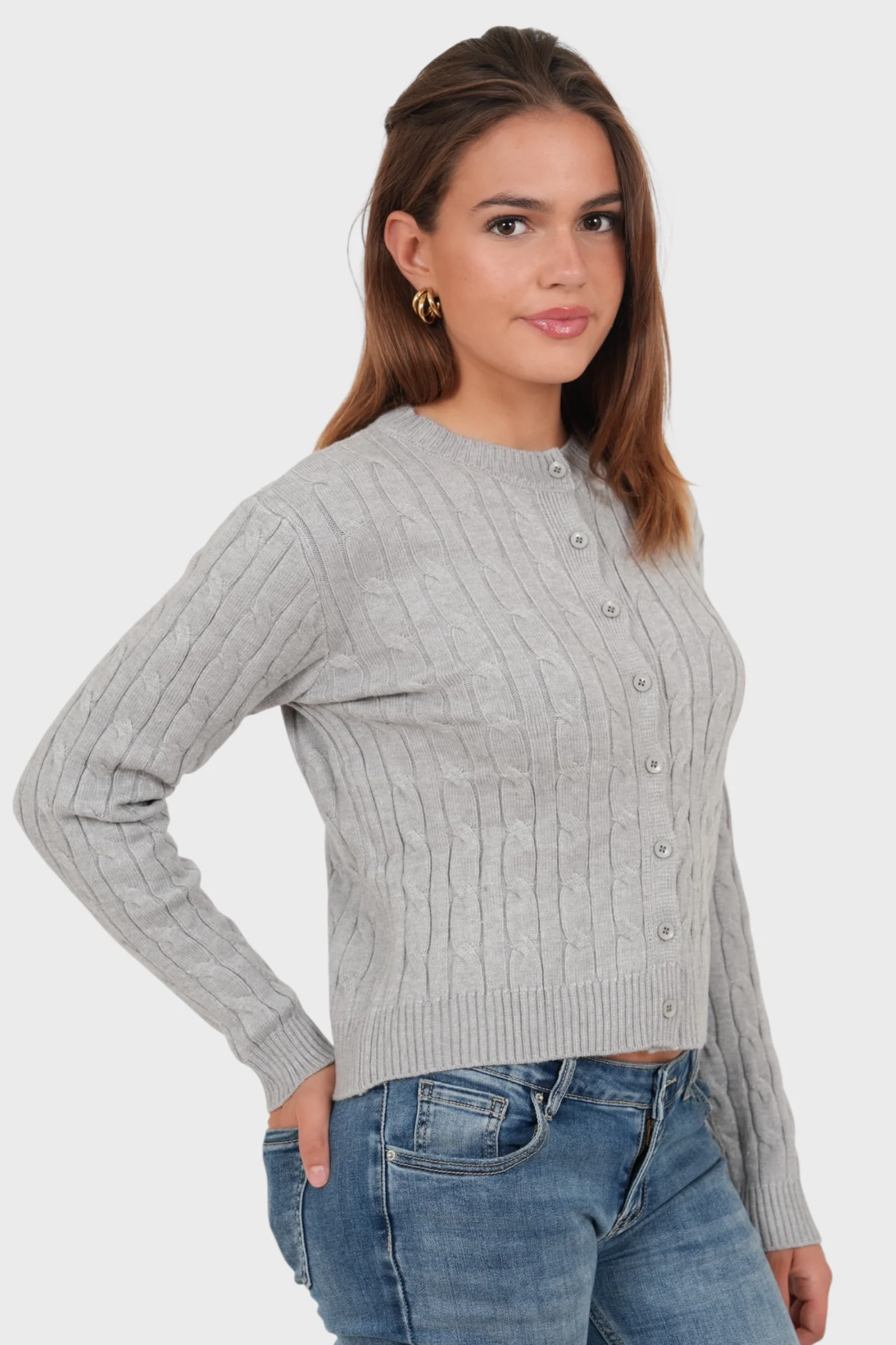 “Lily” cardigan grey - Image 2