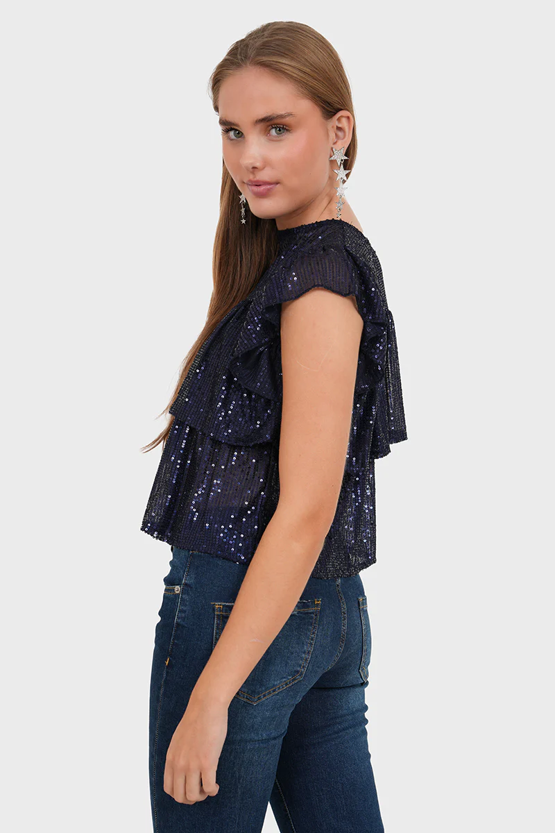 "Lottie" top navy - Image 3
